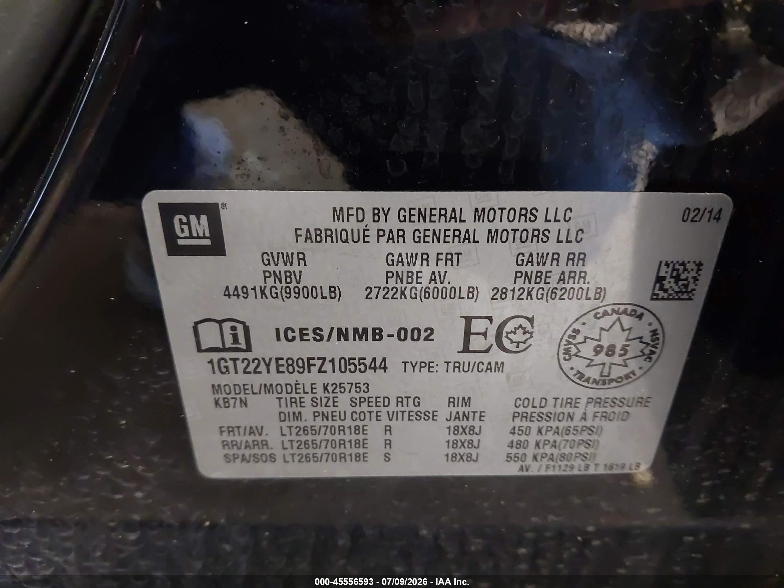 2015 Gmc Sierra 2500hd Sle Черный vin: 1GT22YE89FZ105544
