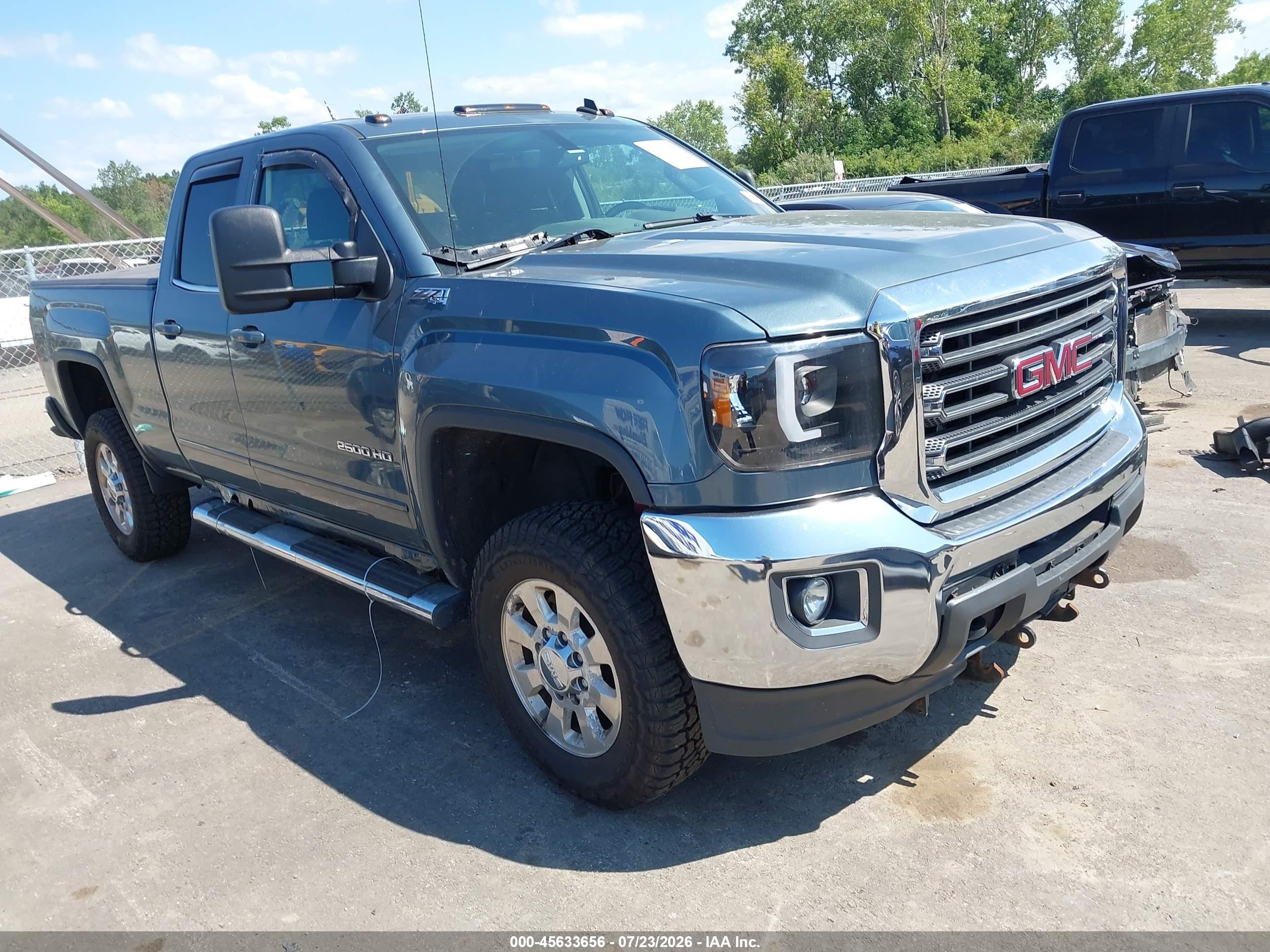 2015 Gmc Sierra 2500hd Sle Gray vin: 1GT22YEG0FZ110266