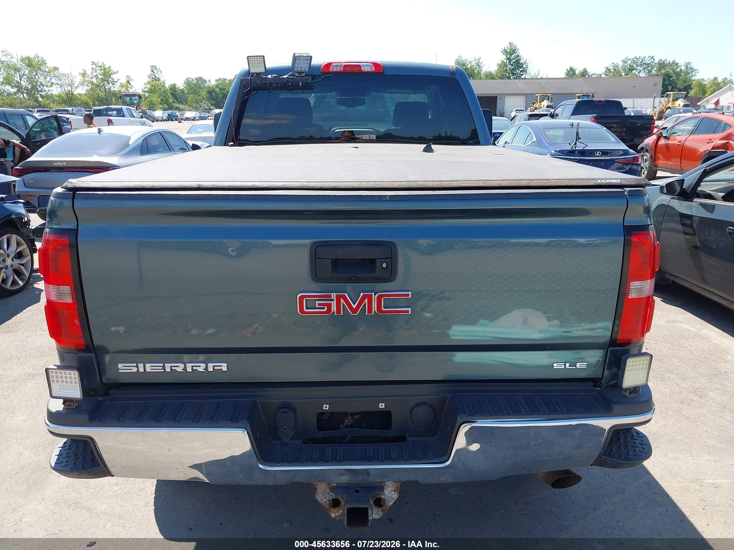 2015 Gmc Sierra 2500hd Sle Gray vin: 1GT22YEG0FZ110266