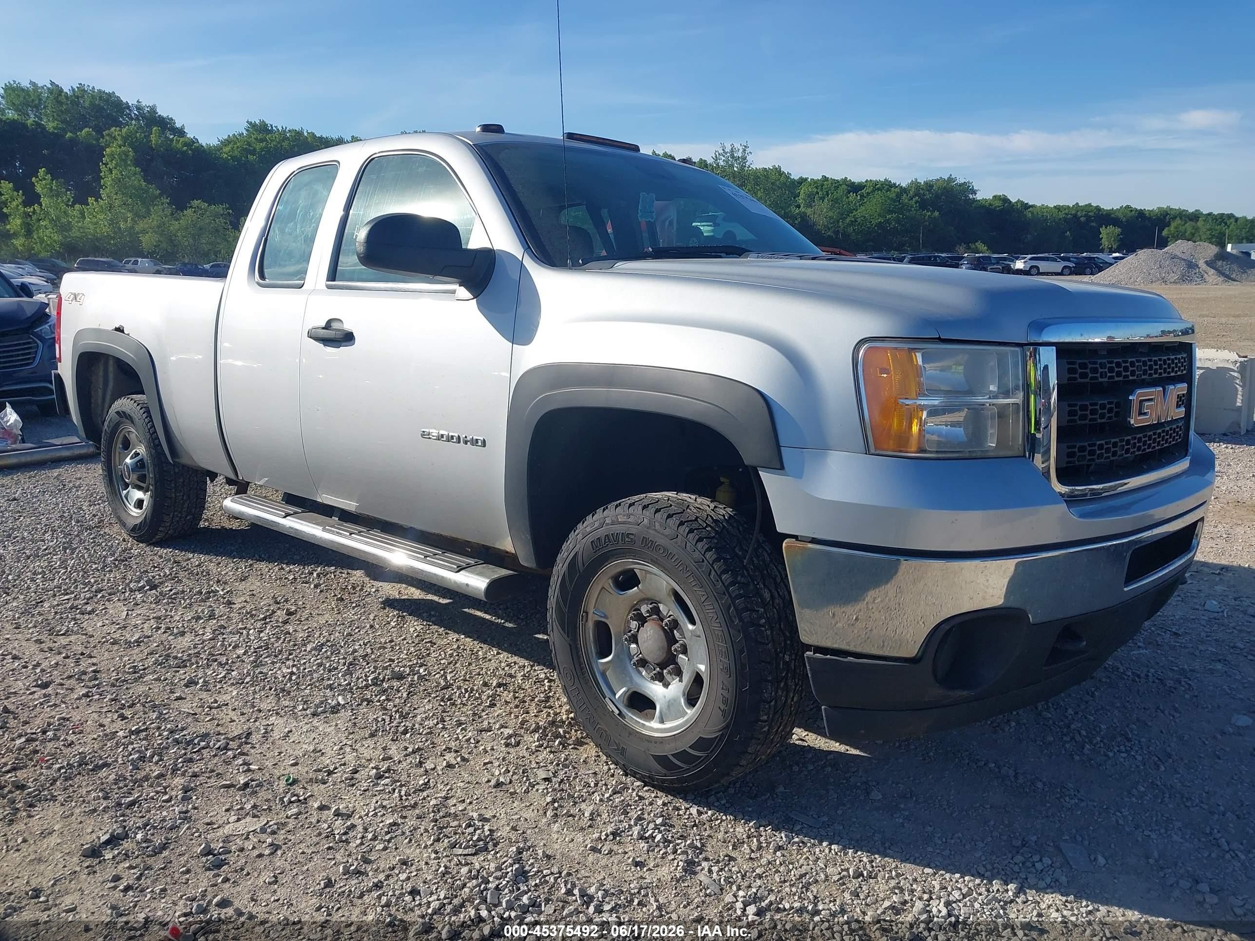 2013 Gmc Sierra 2500hd Work Truck Silver vin: 1GT22ZCG0DZ285199