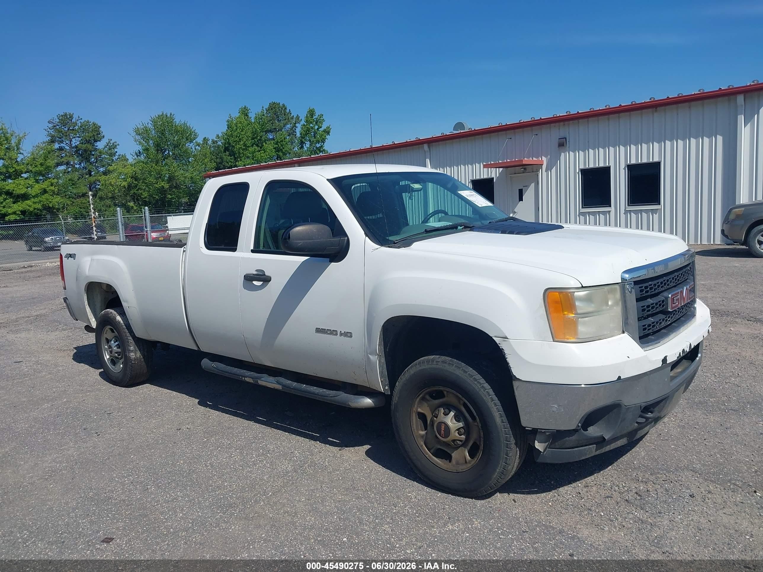2011 Gmc Sierra 2500hd Work Truck White vin: 1GT22ZCG5BZ350366