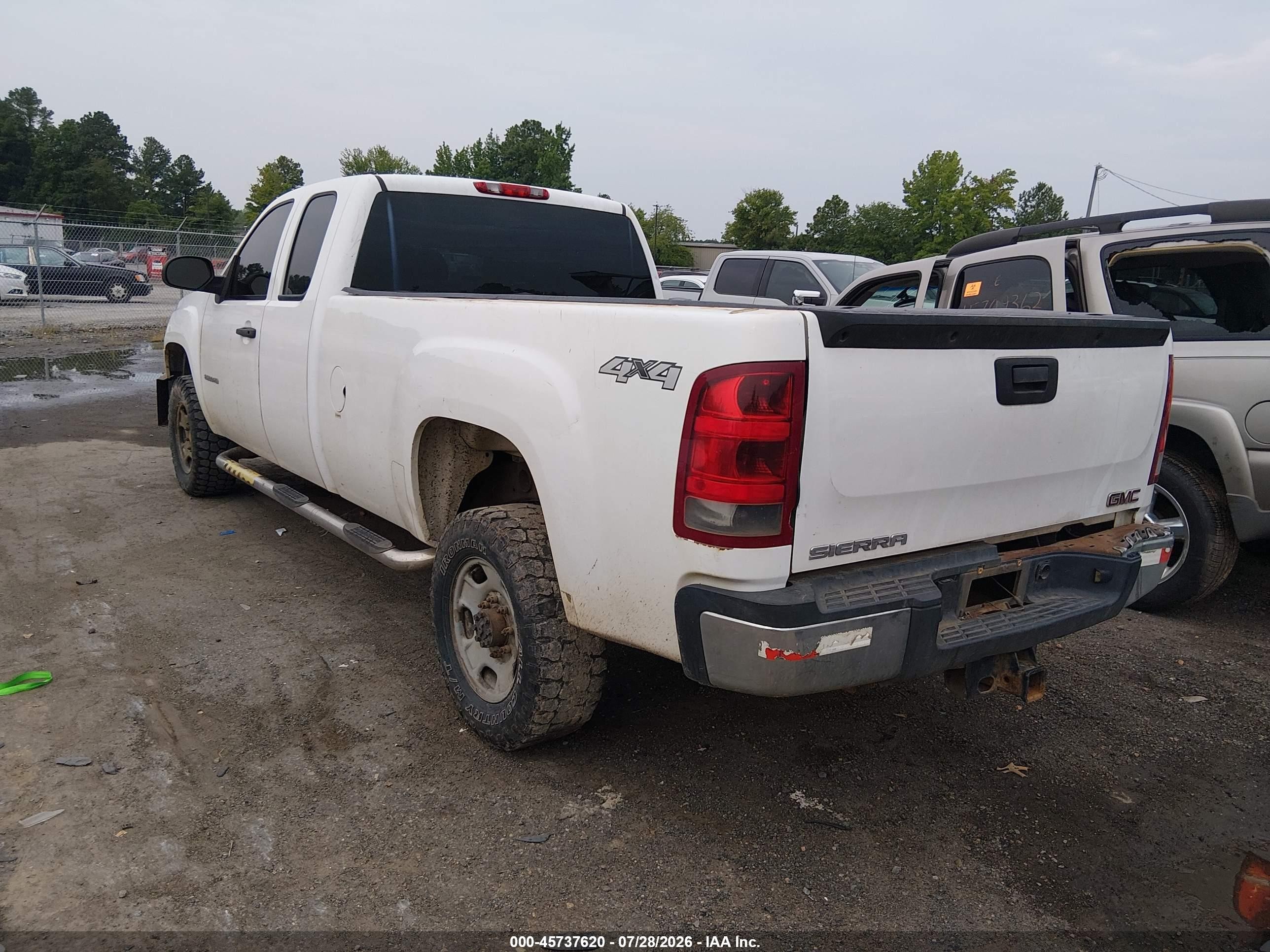 2012 Gmc Sierra 2500hd Work Truck White vin: 1GT22ZE82CZ293888