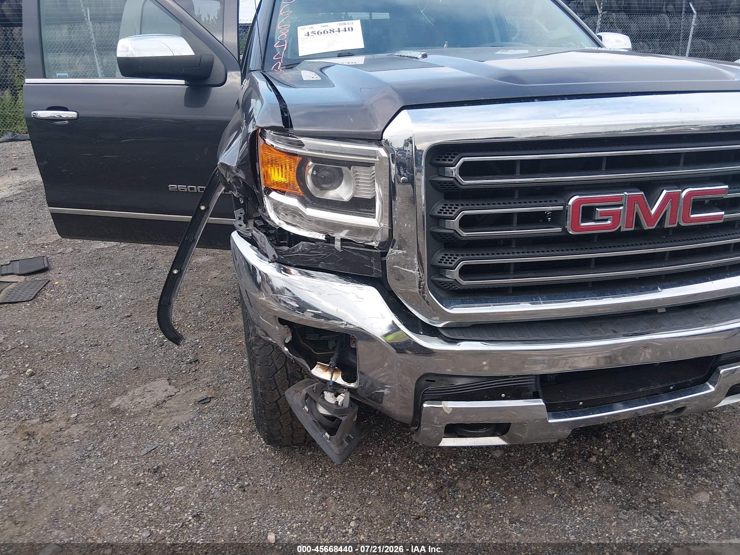 2015 Gmc Sierra 2500hd Slt Black vin: 1GT22ZE85FZ134898