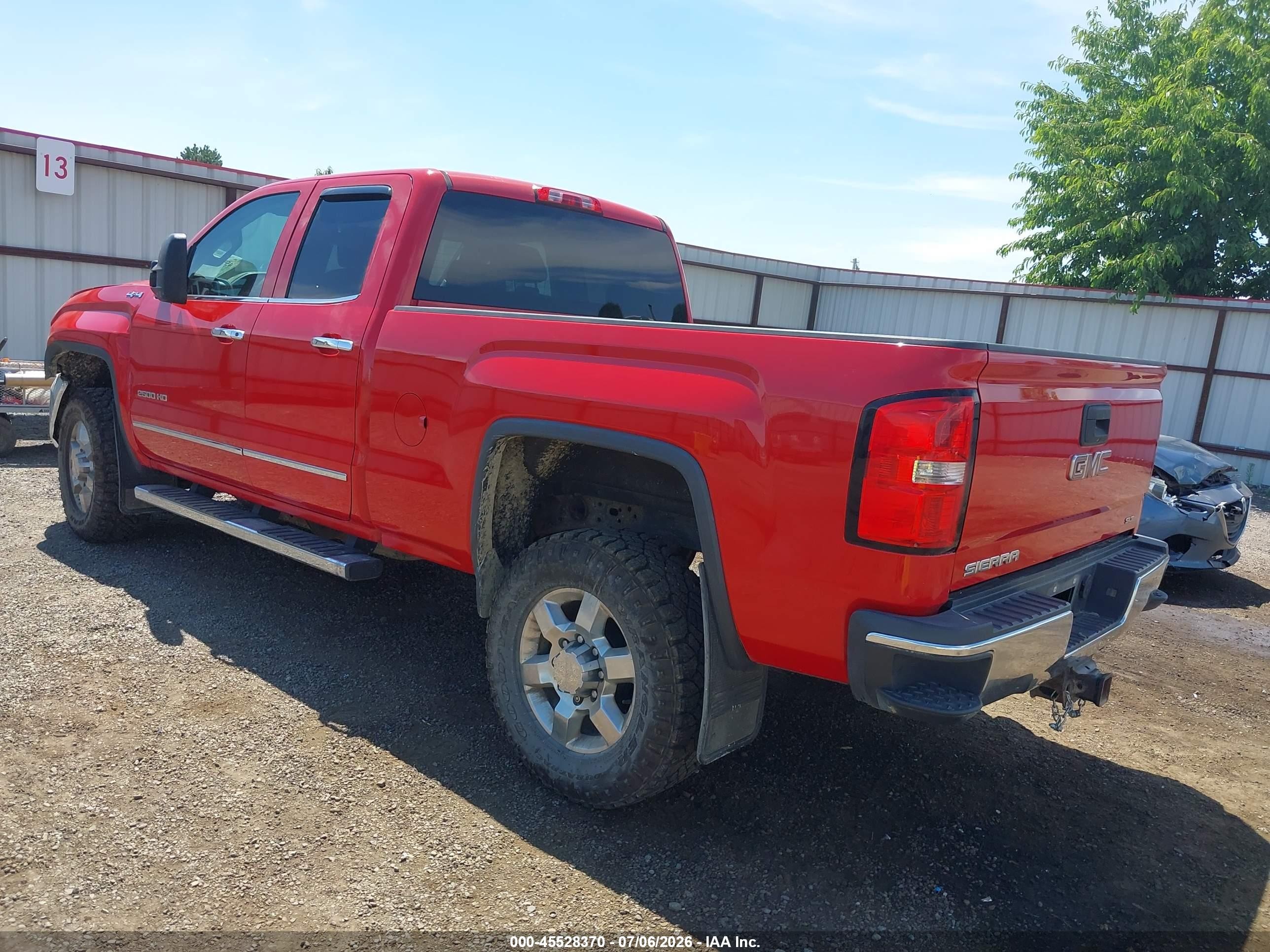 2015 Gmc Sierra 2500hd Slt Red vin: 1GT22ZEG2FZ128418