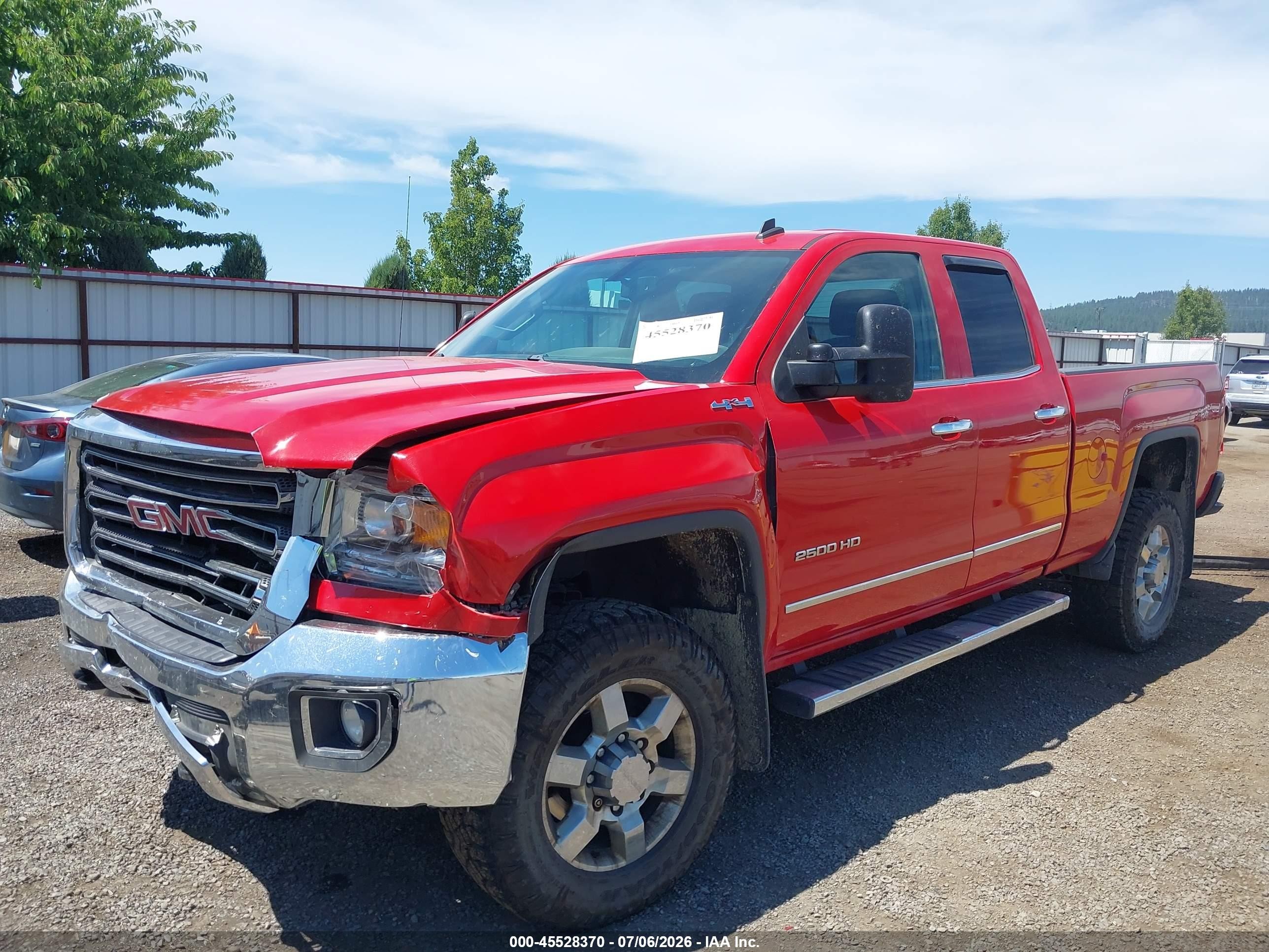 2015 Gmc Sierra 2500hd Slt Red vin: 1GT22ZEG2FZ128418