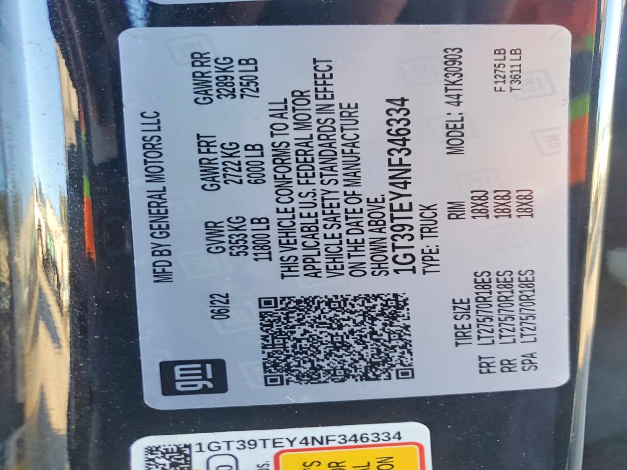 2022 Gmc Sierra K3500 Sle Black vin: 1GT39TEY4NF346334