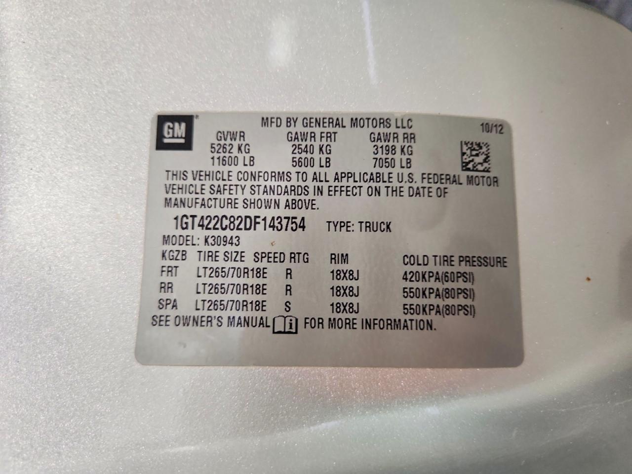 2013 Gmc Sierra 3500hd Gray vin: 1GT422C82DF143754