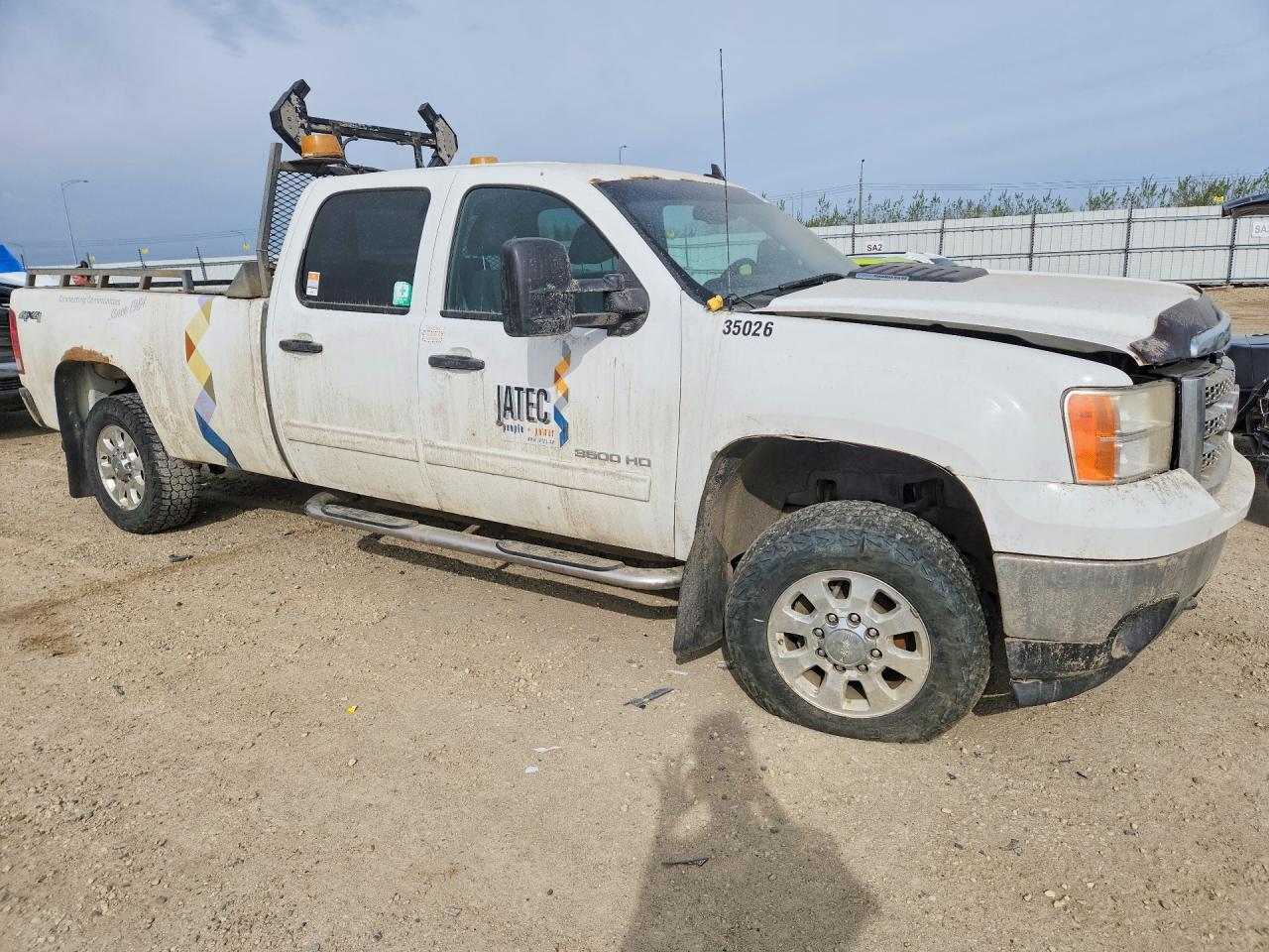 2013 Gmc Sierra K3500 Sle White vin: 1GT423C83DF197165