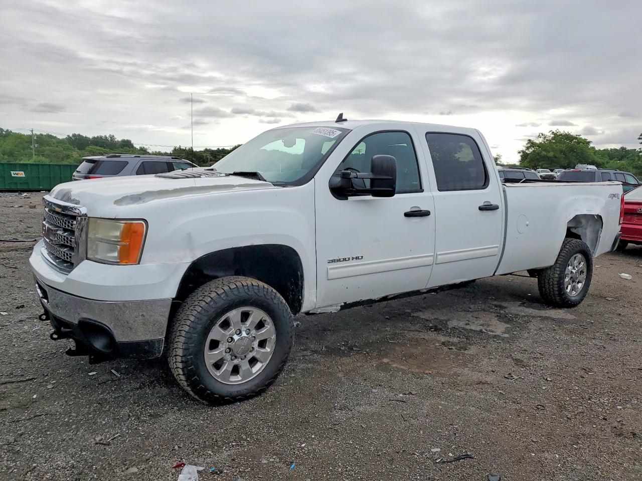 2014 Gmc Sierra K3500 Sle White vin: 1GT423EGXEF130035