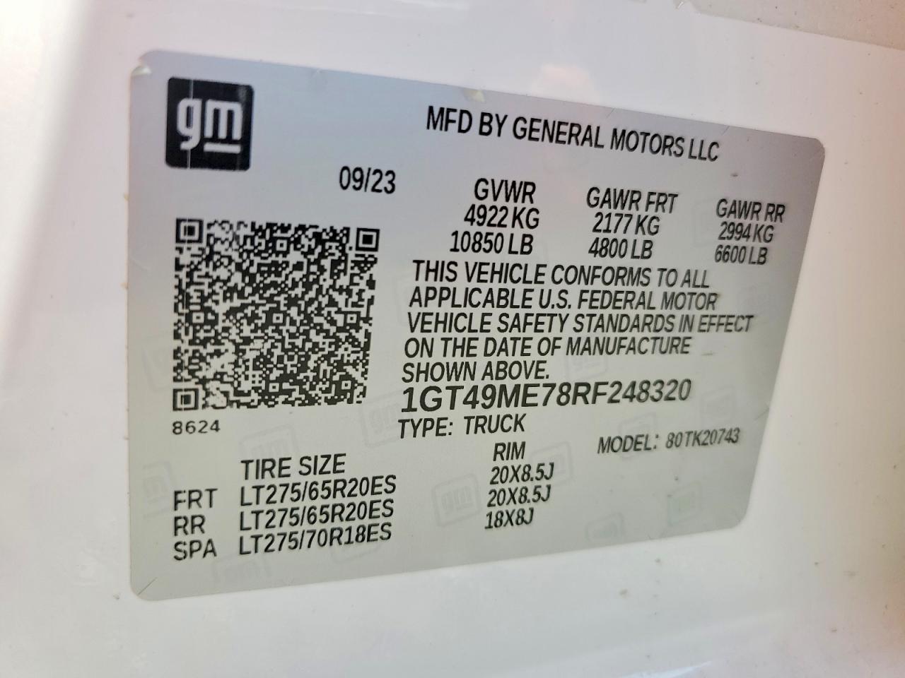 2024 Gmc Sierra K2500 Sle White vin: 1GT49ME78RF248320