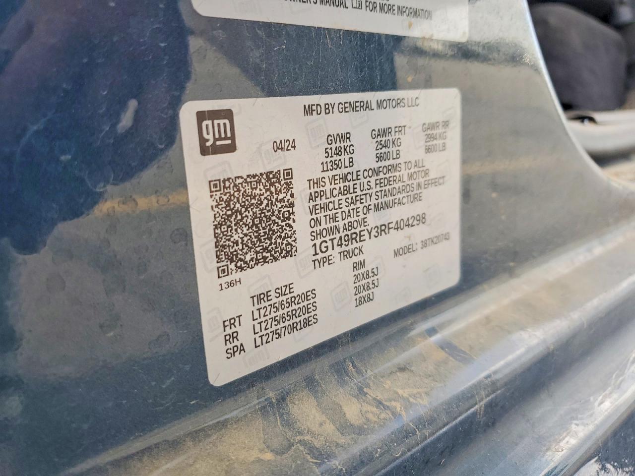 2024 Gmc Sierra K2500 Denali Blue vin: 1GT49REY3RF404298