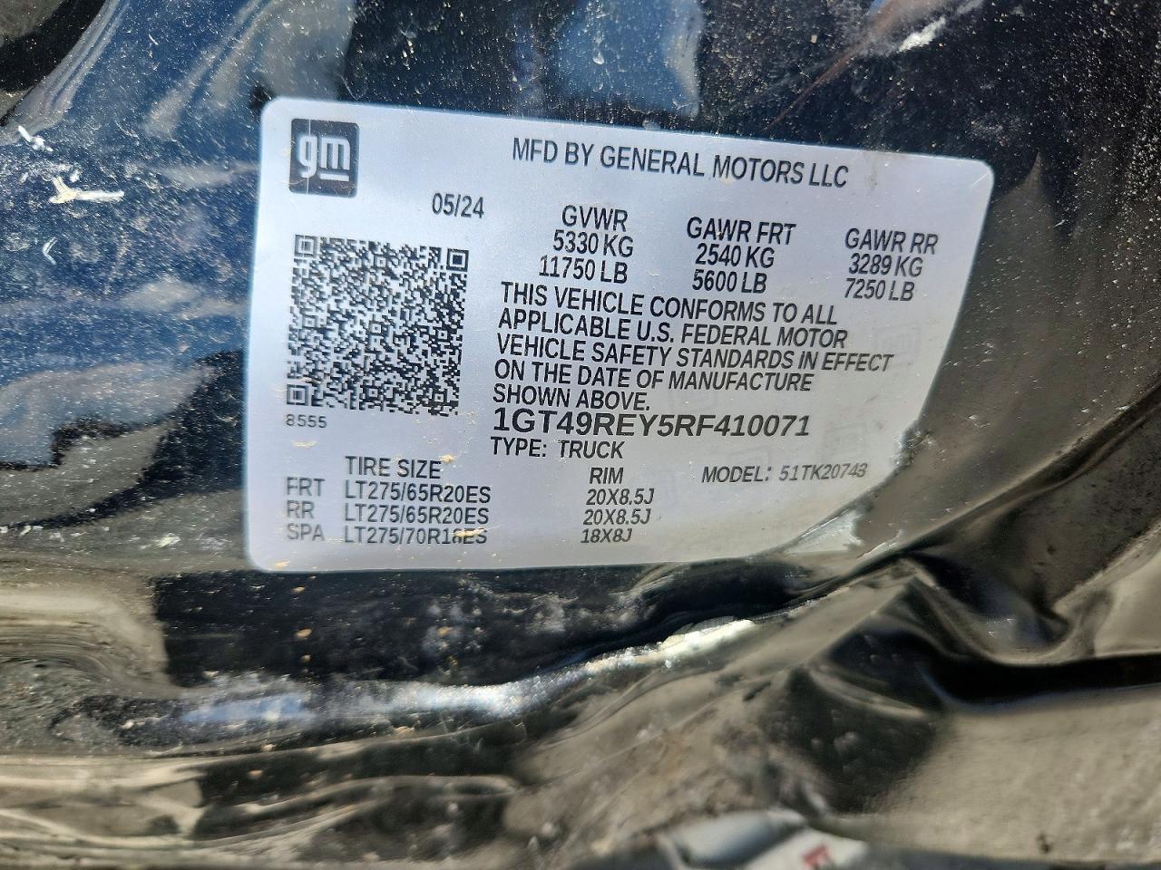 2024 Gmc Sierra K2500 Denali Black vin: 1GT49REY5RF410071
