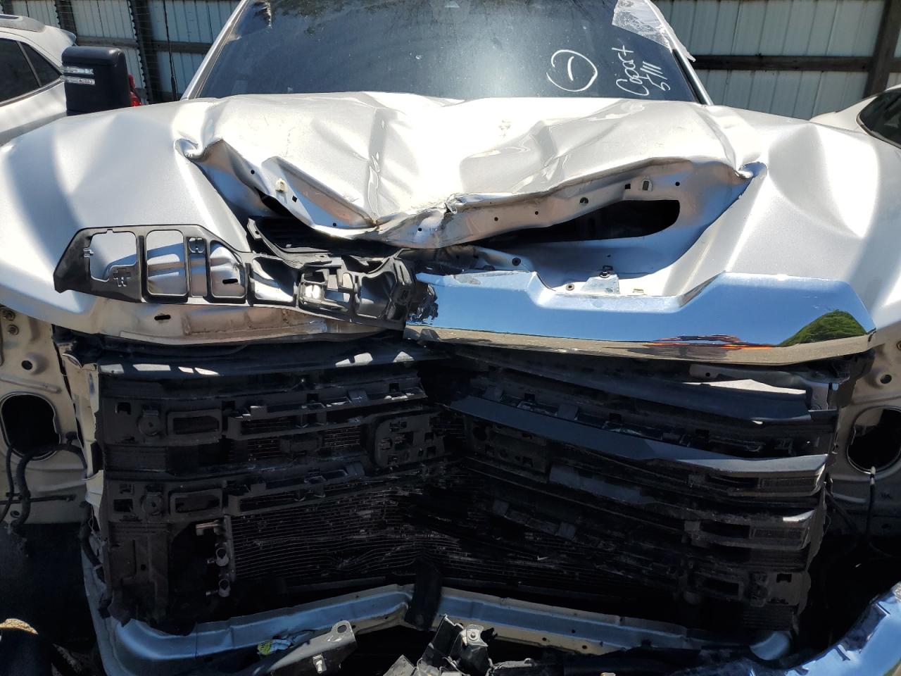 2021 Gmc Sierra K3500 Silver vin: 1GT49SE73MF105014 Damage: Front Bumper Reinforcement, Bent, > 12 Inches