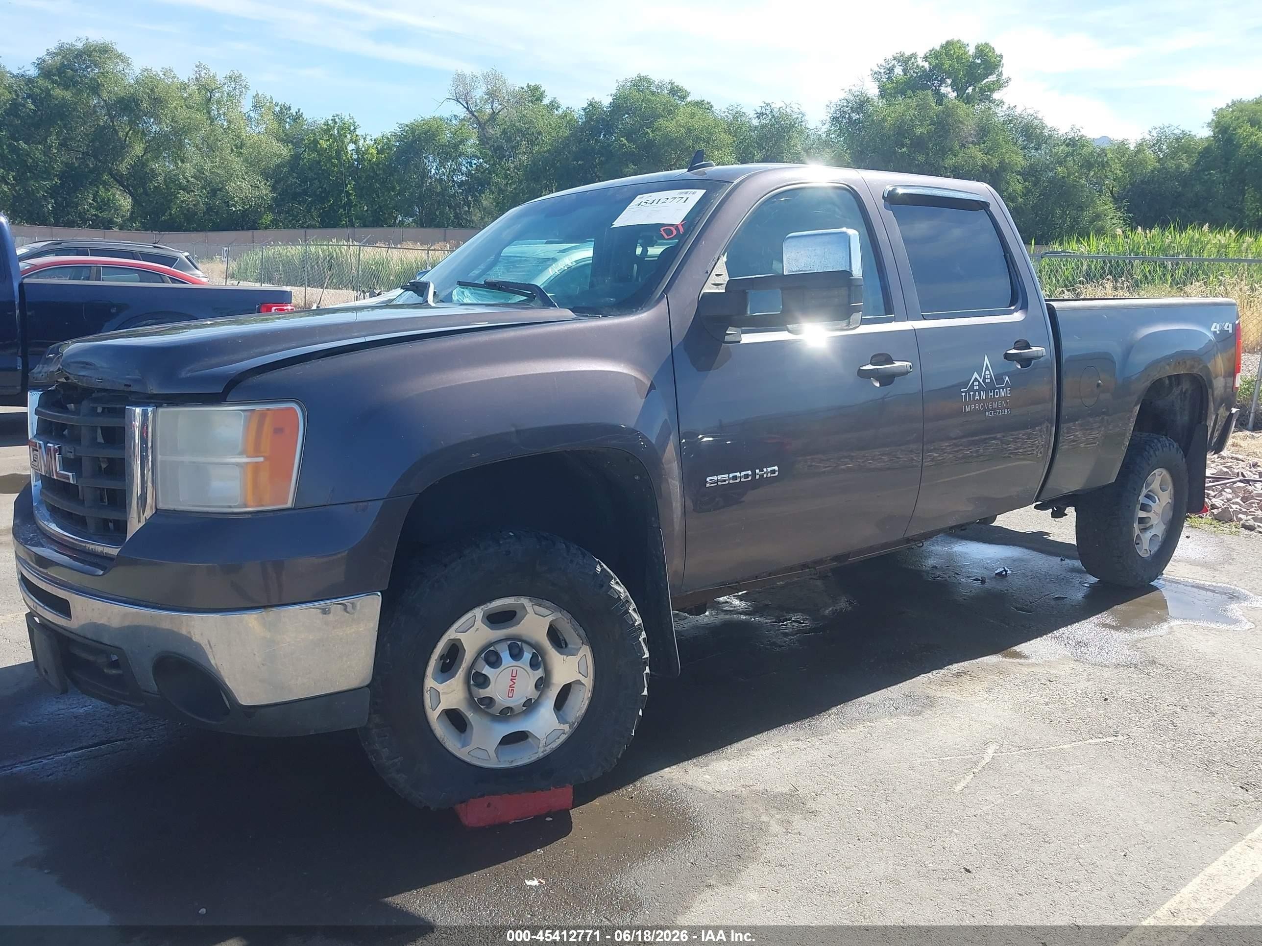 2010 Gmc Sierra 2500hd Sle Gray vin: 1GT4K0BG9AF153433