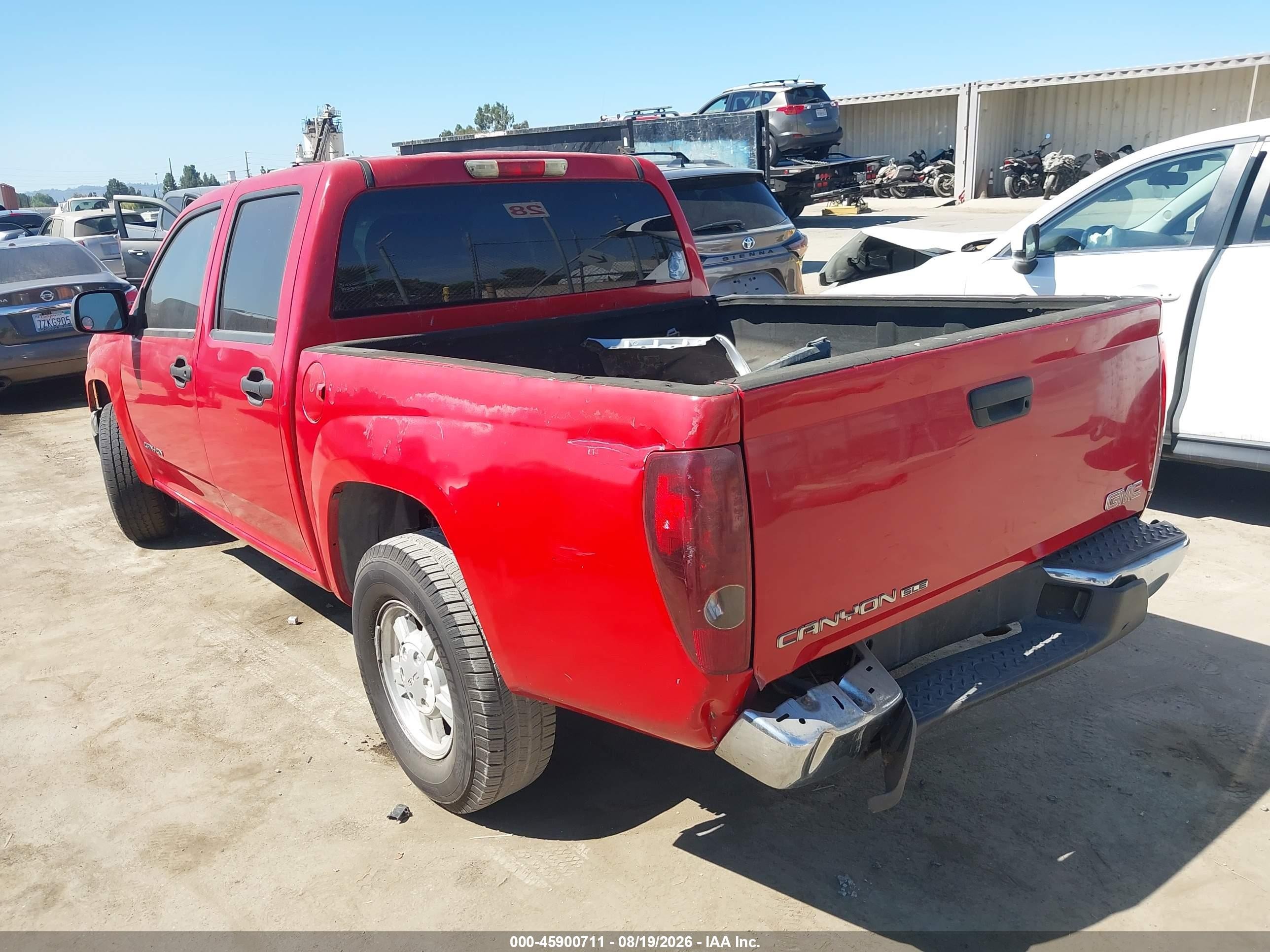 2005 Gmc Canyon Sle Red vin: 1GTCS136358178264