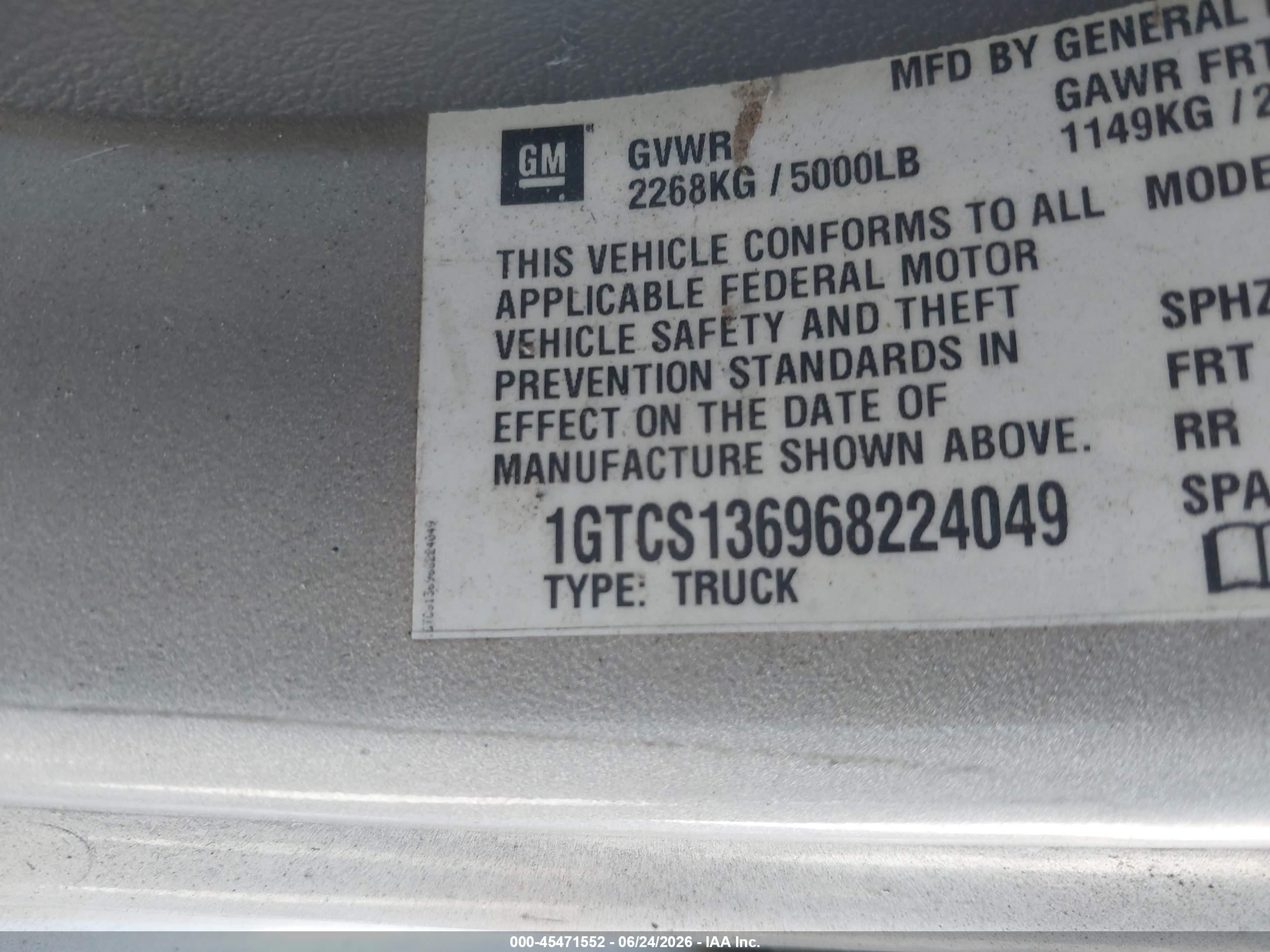 2006 Gmc Canyon Sle2 Gray vin: 1GTCS136968224049