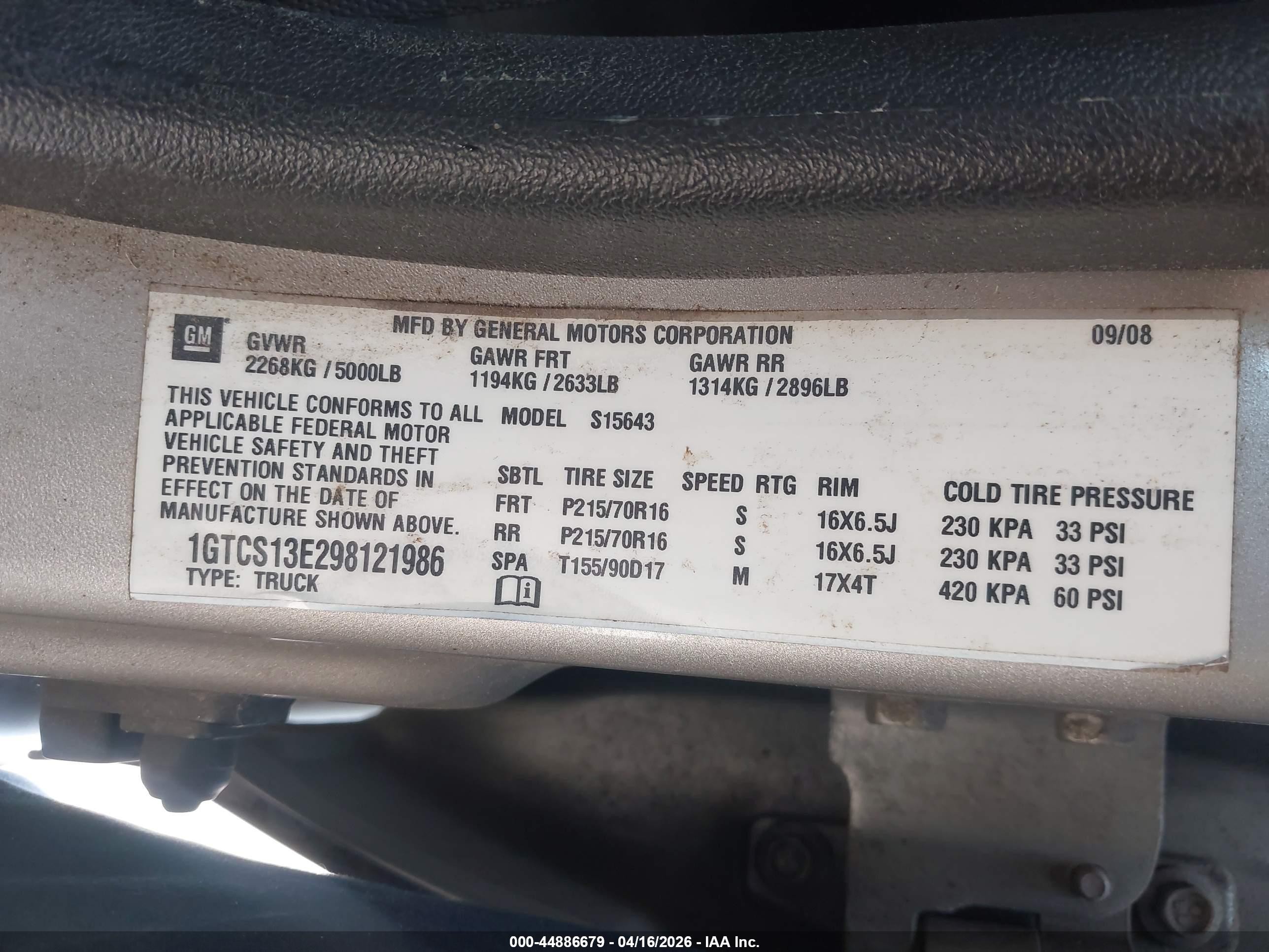2009 Gmc Canyon Sle2 Silver vin: 1GTCS13E298121986