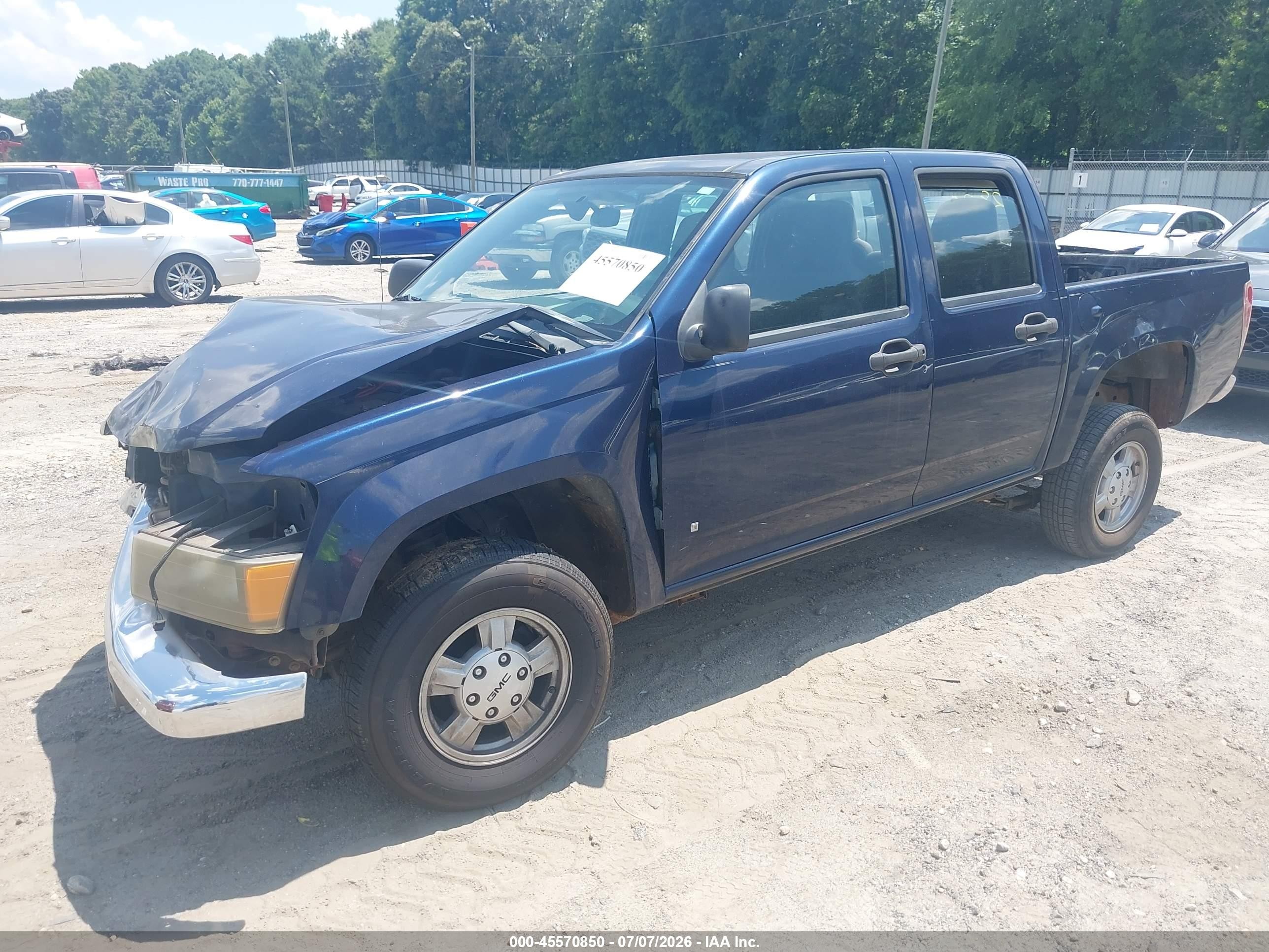 2007 Gmc Canyon Sle1 Blue vin: 1GTCS13E578118612