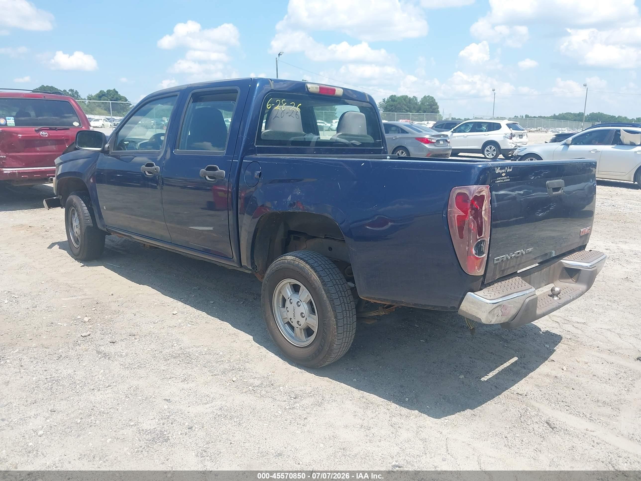 2007 Gmc Canyon Sle1 Blue vin: 1GTCS13E578118612