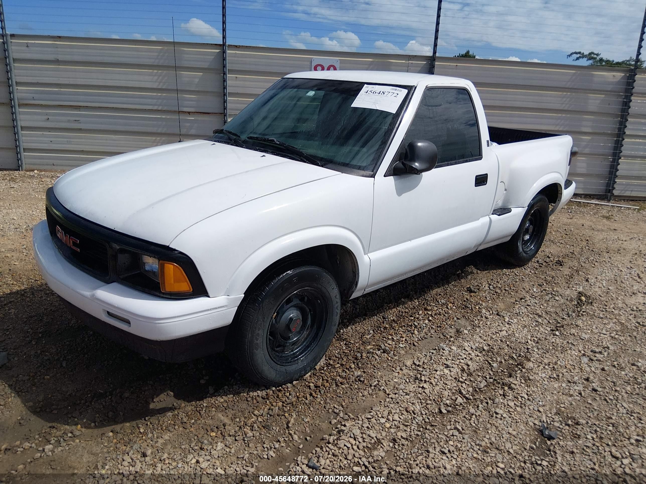 1997 Gmc Sonoma Sl Wideside White vin: 1GTCS1445V8505440