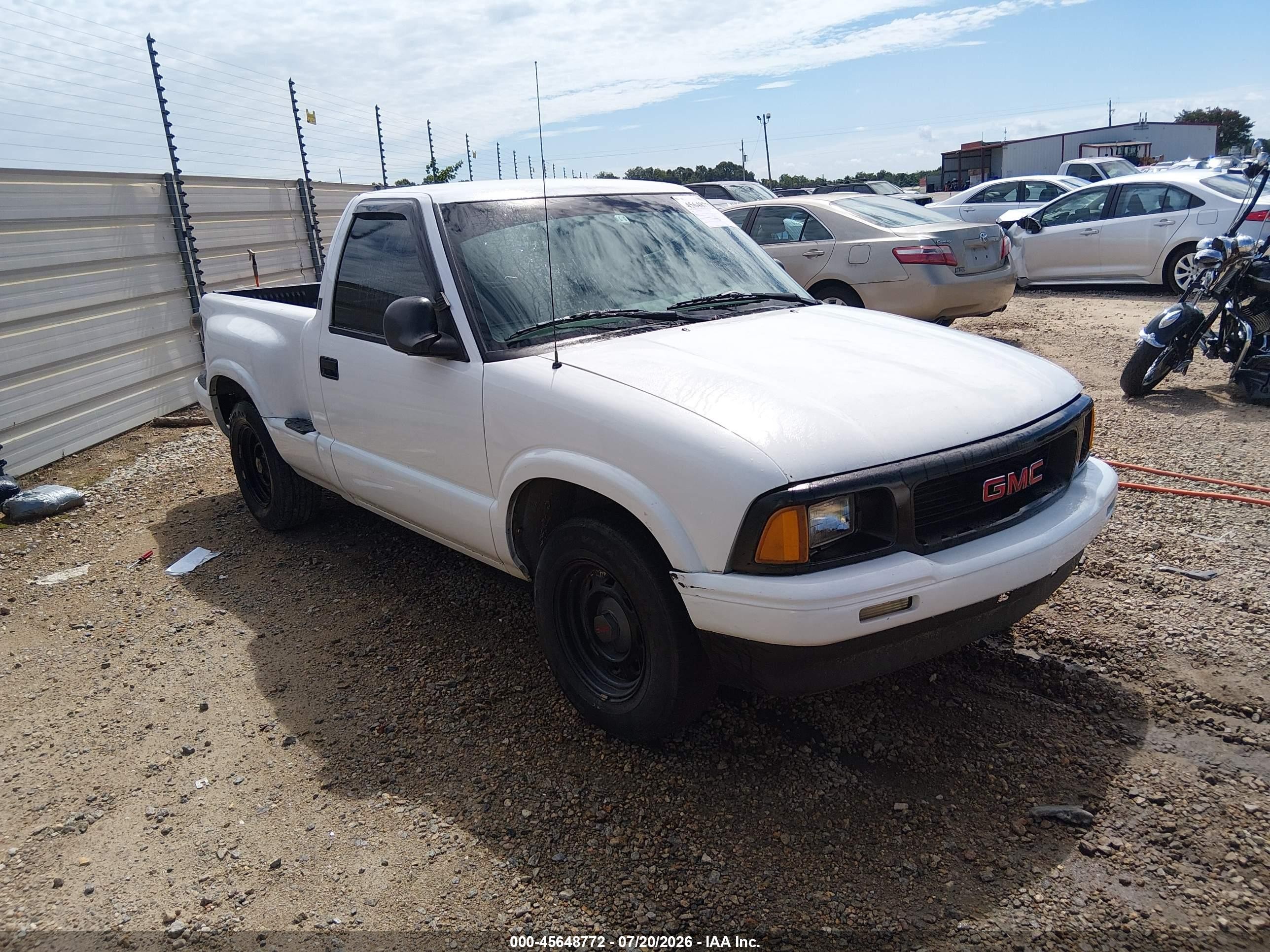 1997 Gmc Sonoma Sl Wideside White vin: 1GTCS1445V8505440