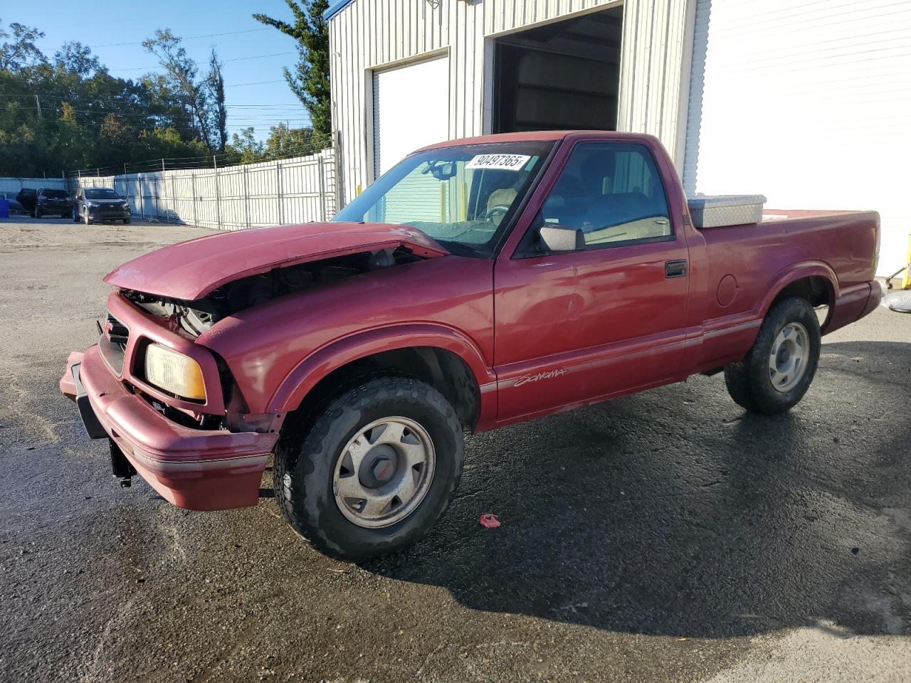 1996 Gmc Sonoma Burgundy vin: 1GTCS1447TK519582