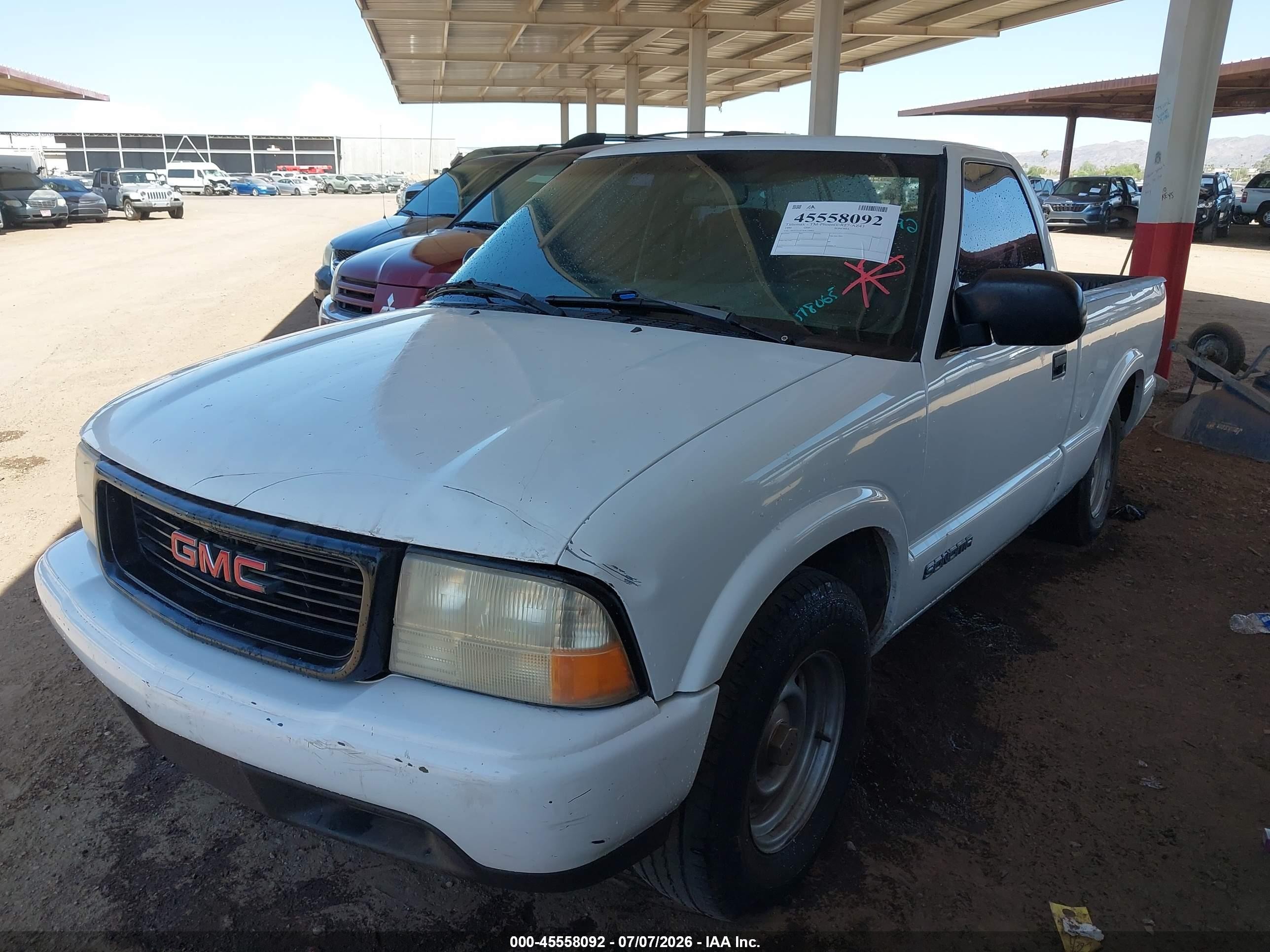 1999 Gmc Sonoma Sl White vin: 1GTCS1447XK518065