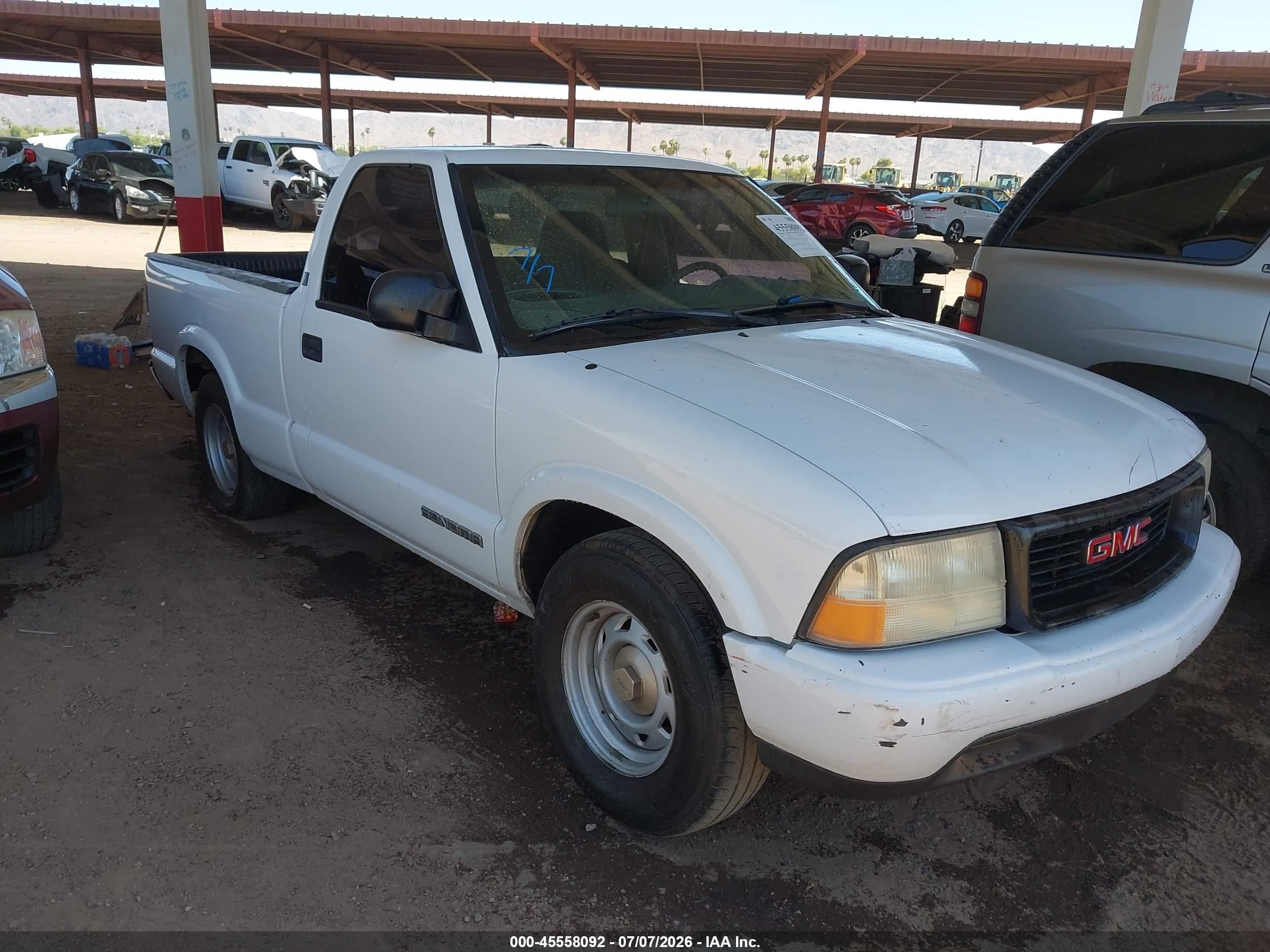 1999 Gmc Sonoma Sl White vin: 1GTCS1447XK518065