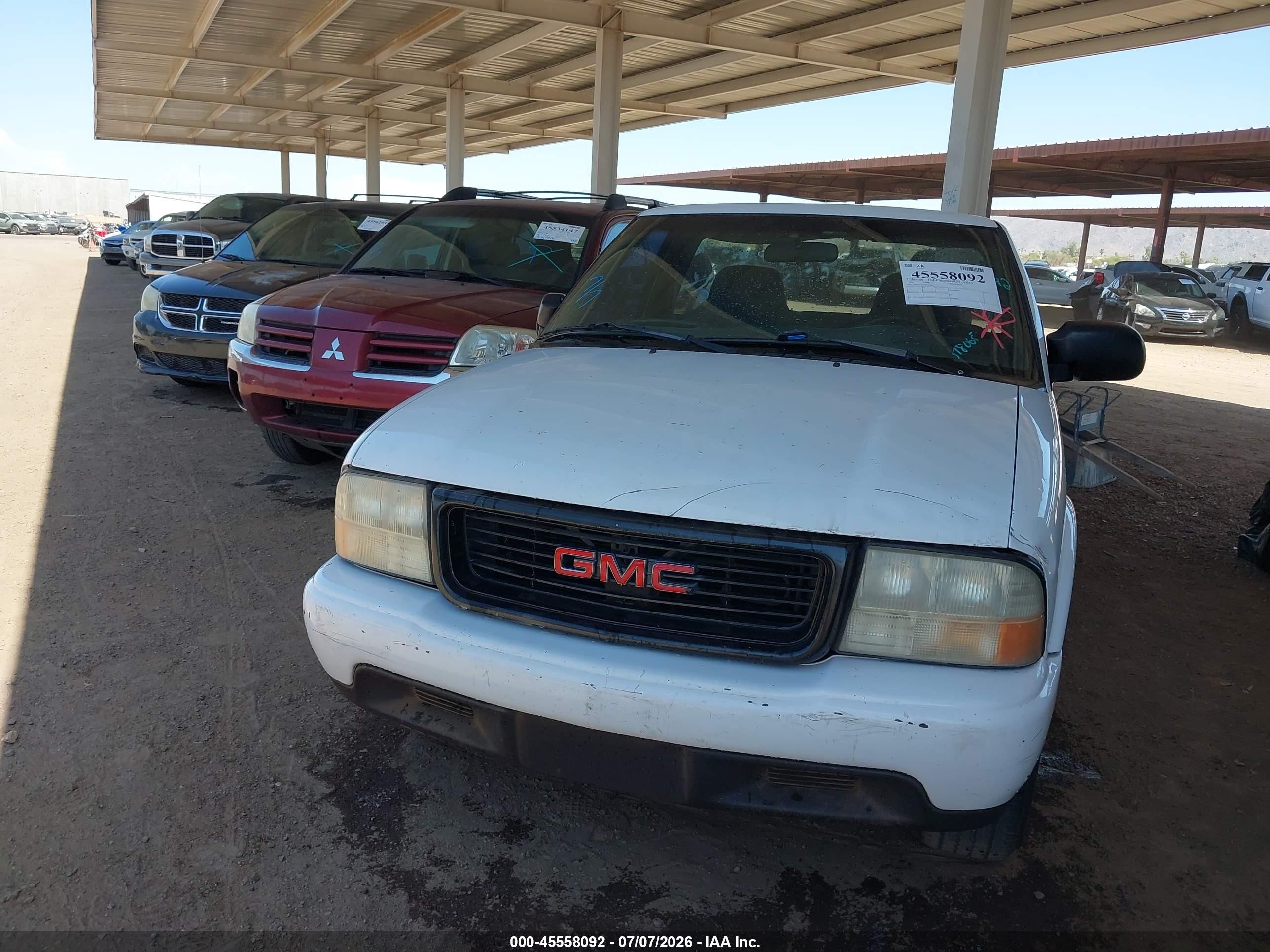 1999 Gmc Sonoma Sl White vin: 1GTCS1447XK518065