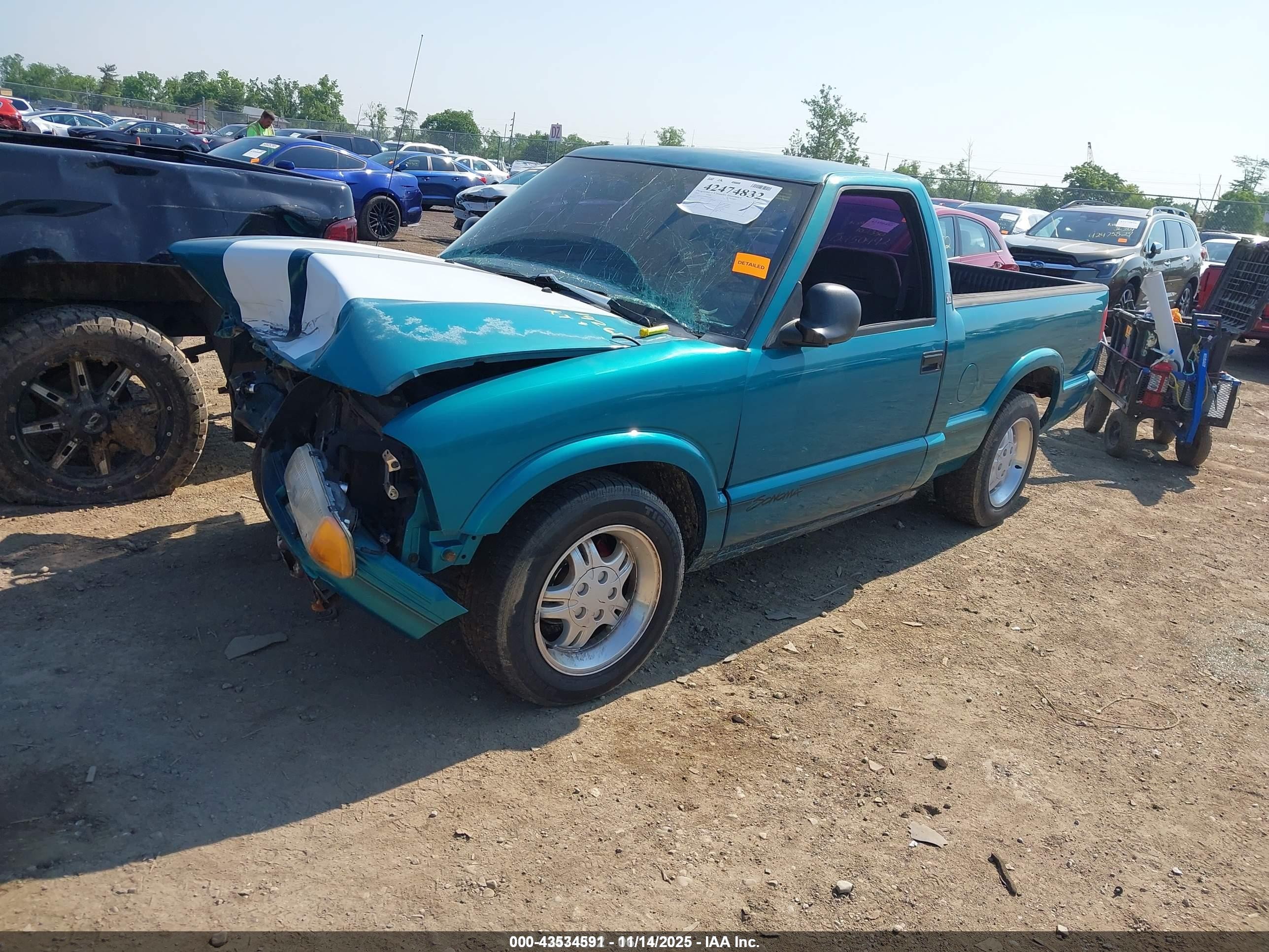 1994 Gmc Sonoma   Green vin: 1GTCS1449R8521663
