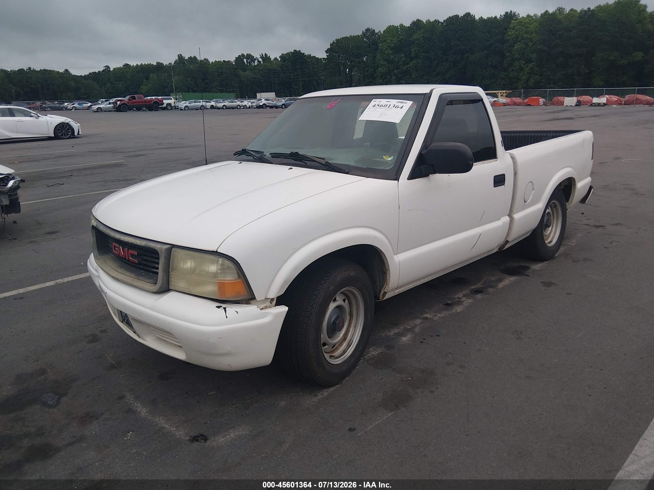 2002 Gmc Sonoma Sl White vin: 1GTCS145828168301