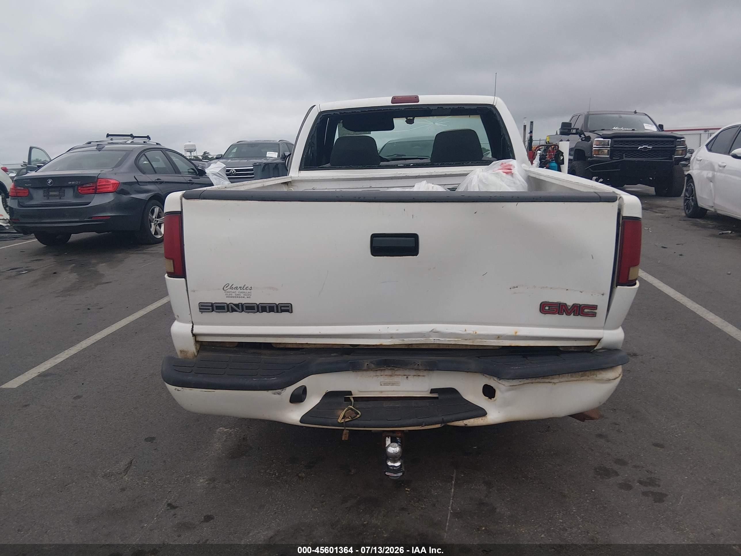 2002 Gmc Sonoma Sl White vin: 1GTCS145828168301