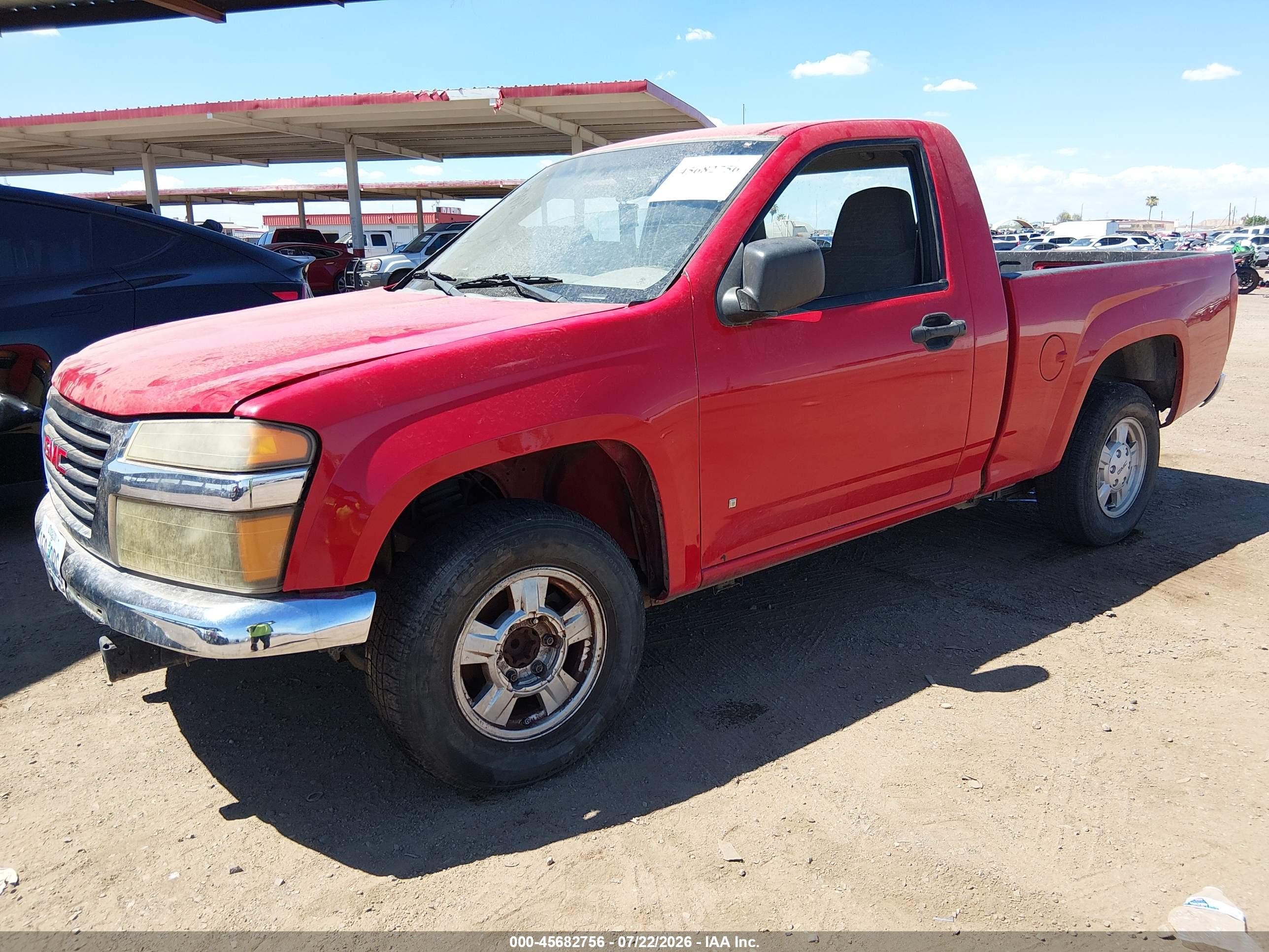 2007 Gmc Canyon Sl Red vin: 1GTCS149478129800