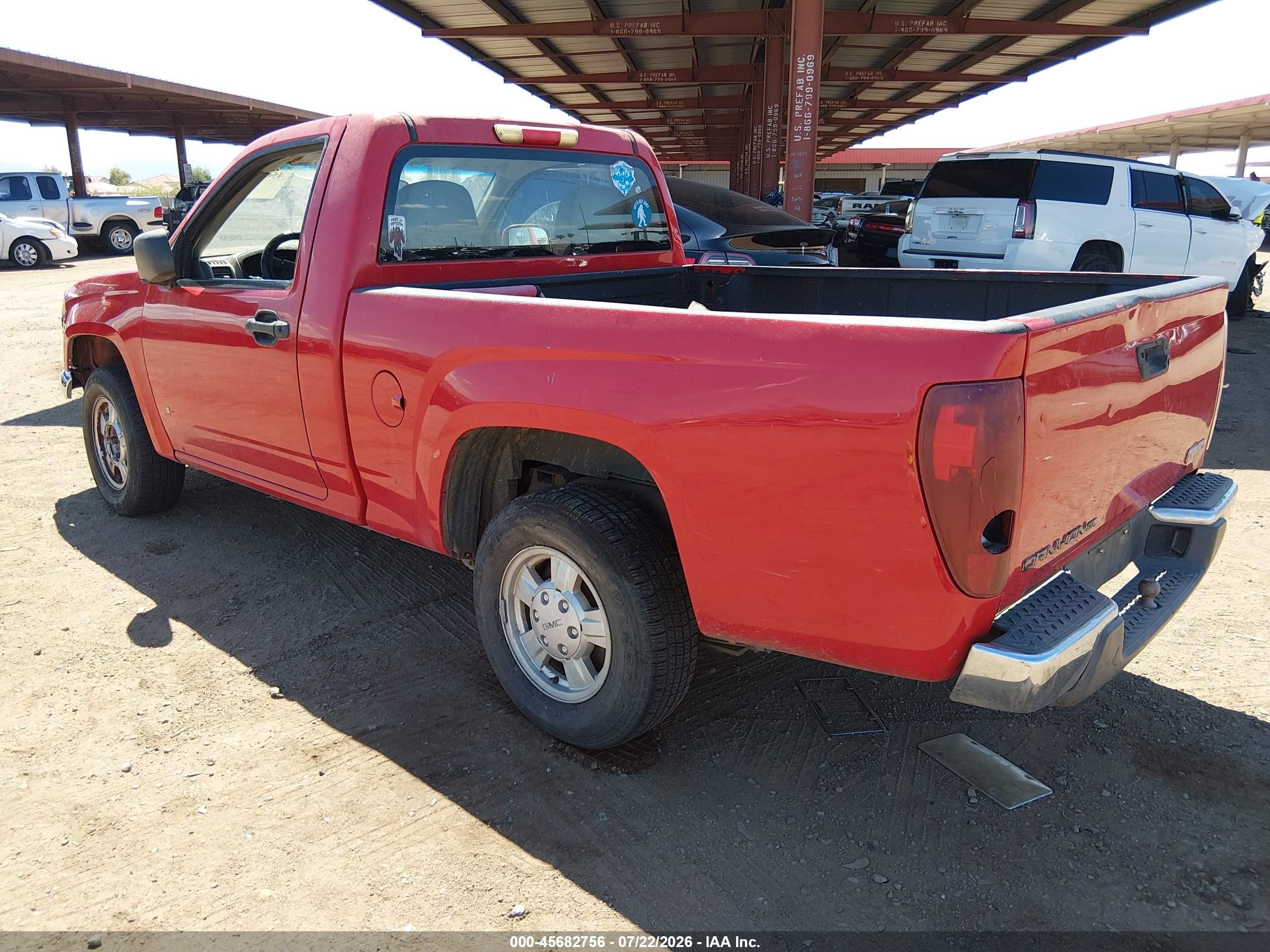 2007 Gmc Canyon Sl Red vin: 1GTCS149478129800