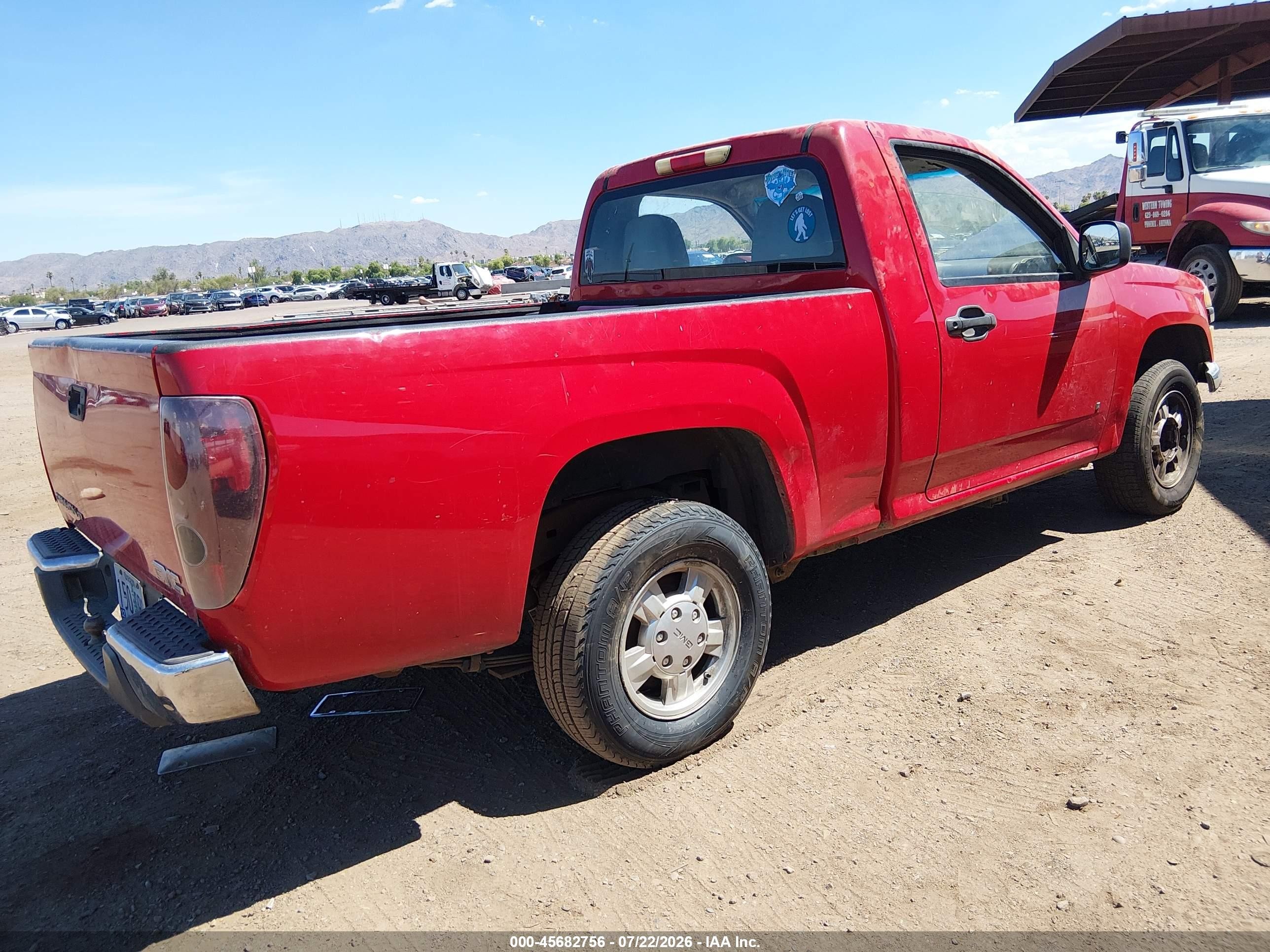 2007 Gmc Canyon Sl Red vin: 1GTCS149478129800