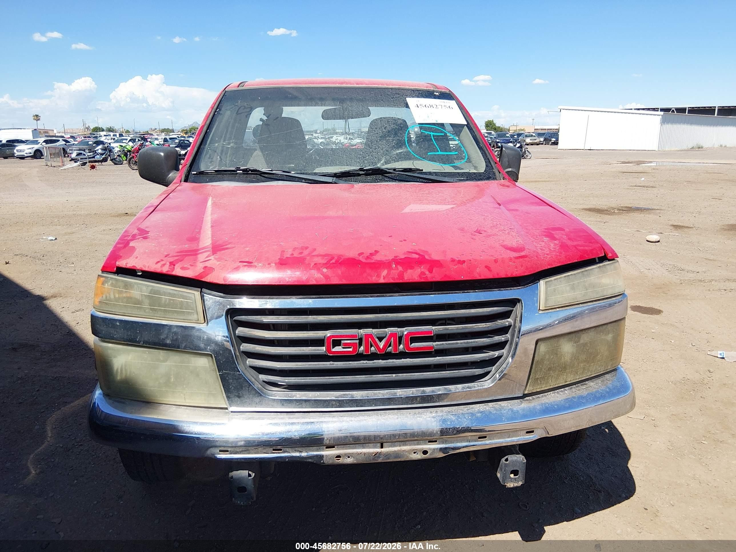 2007 Gmc Canyon Sl Red vin: 1GTCS149478129800