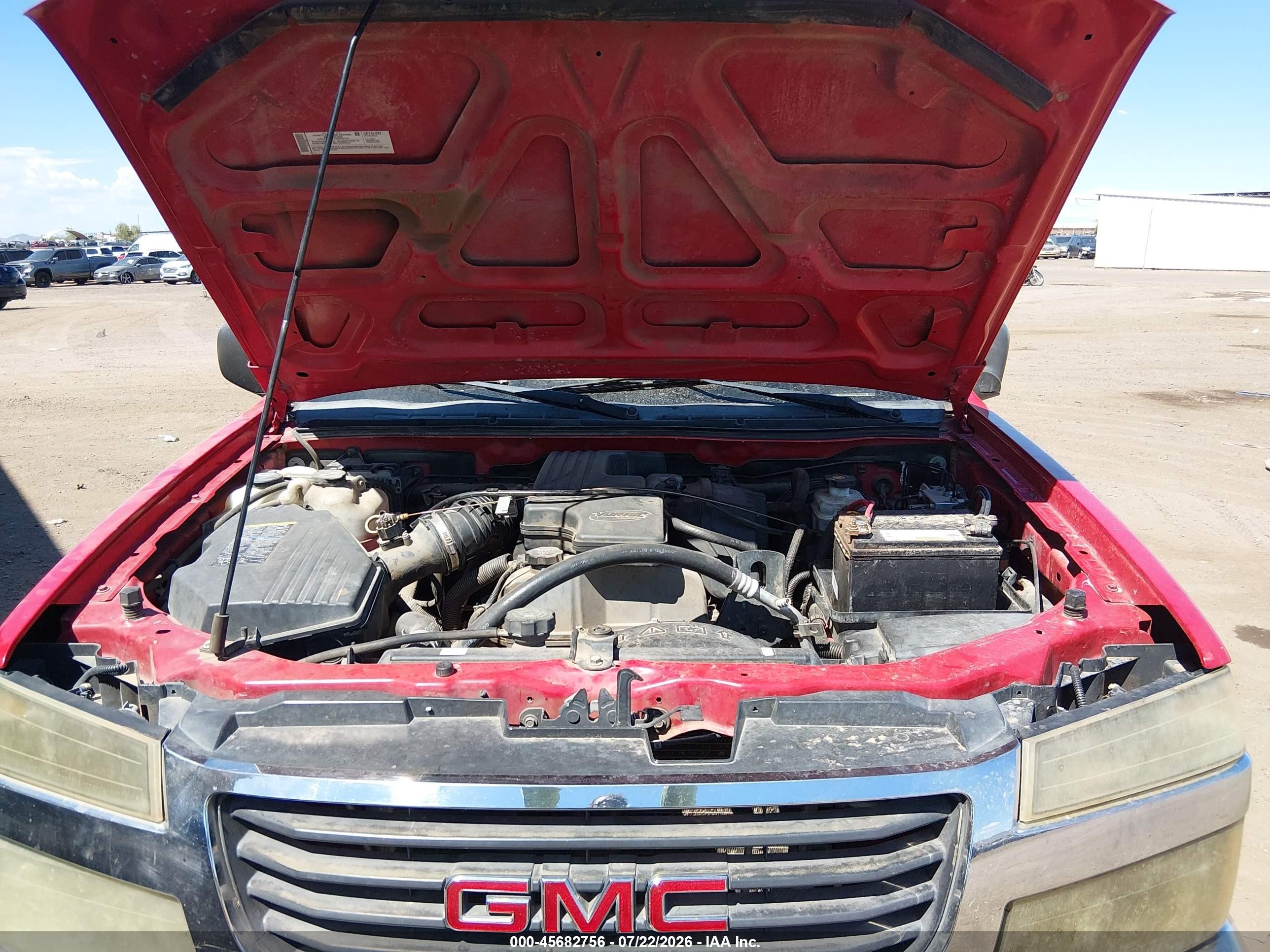 2007 Gmc Canyon Sl Red vin: 1GTCS149478129800
