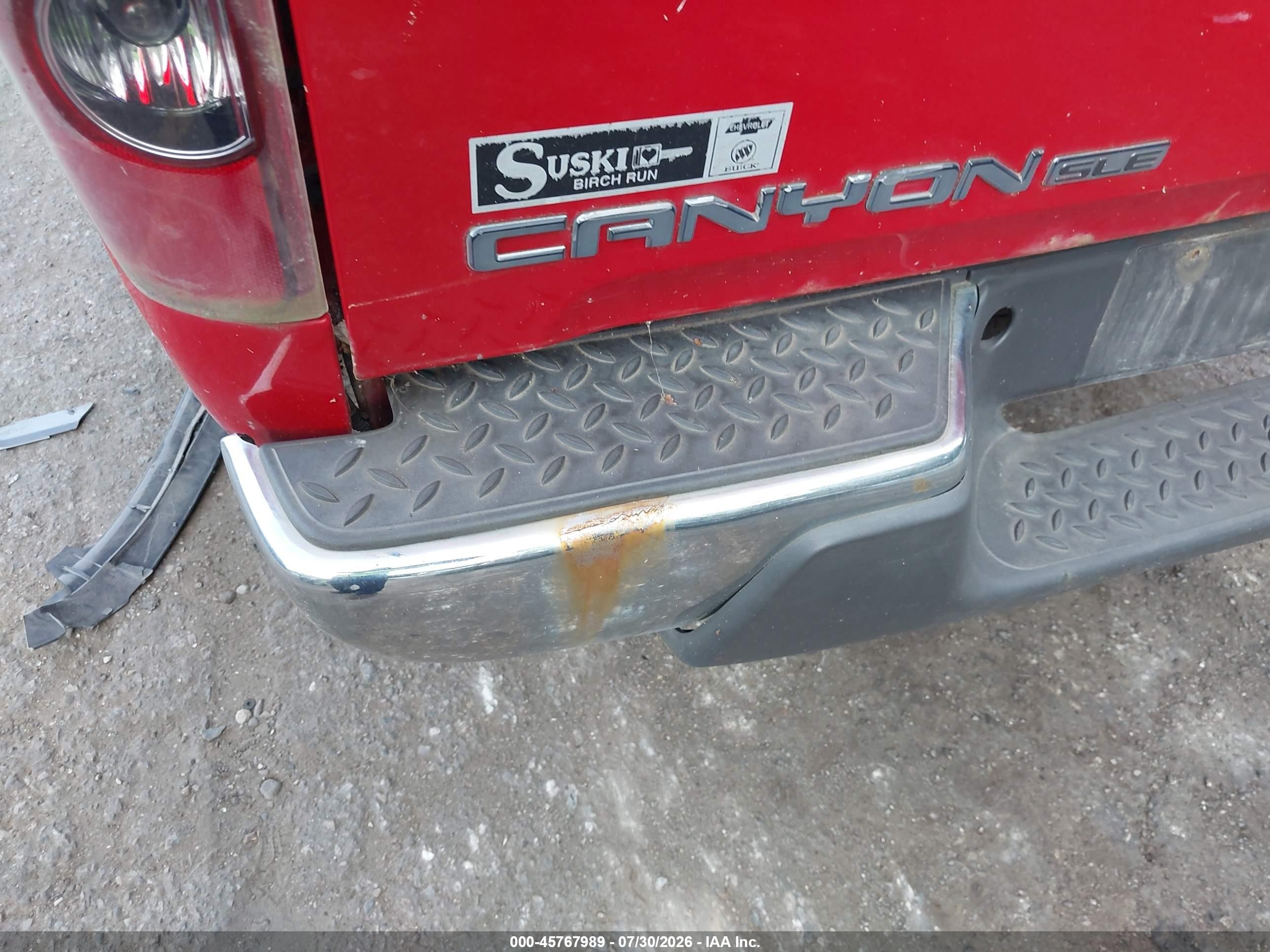 2009 Gmc Canyon Sle1 Red vin: 1GTCS149X98100255