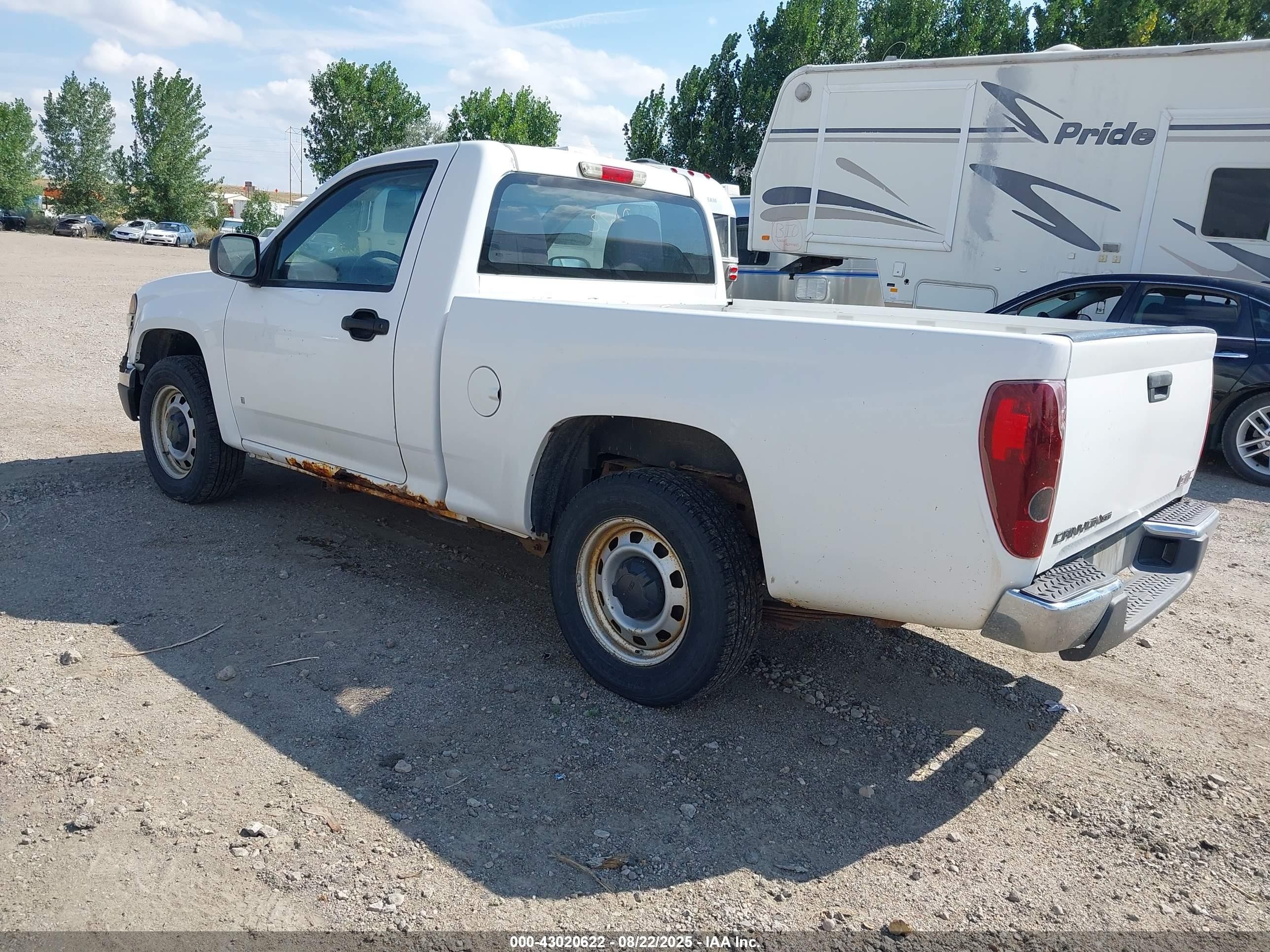 2009 Gmc Canyon Work Truck White vin: 1GTCS14E698129636