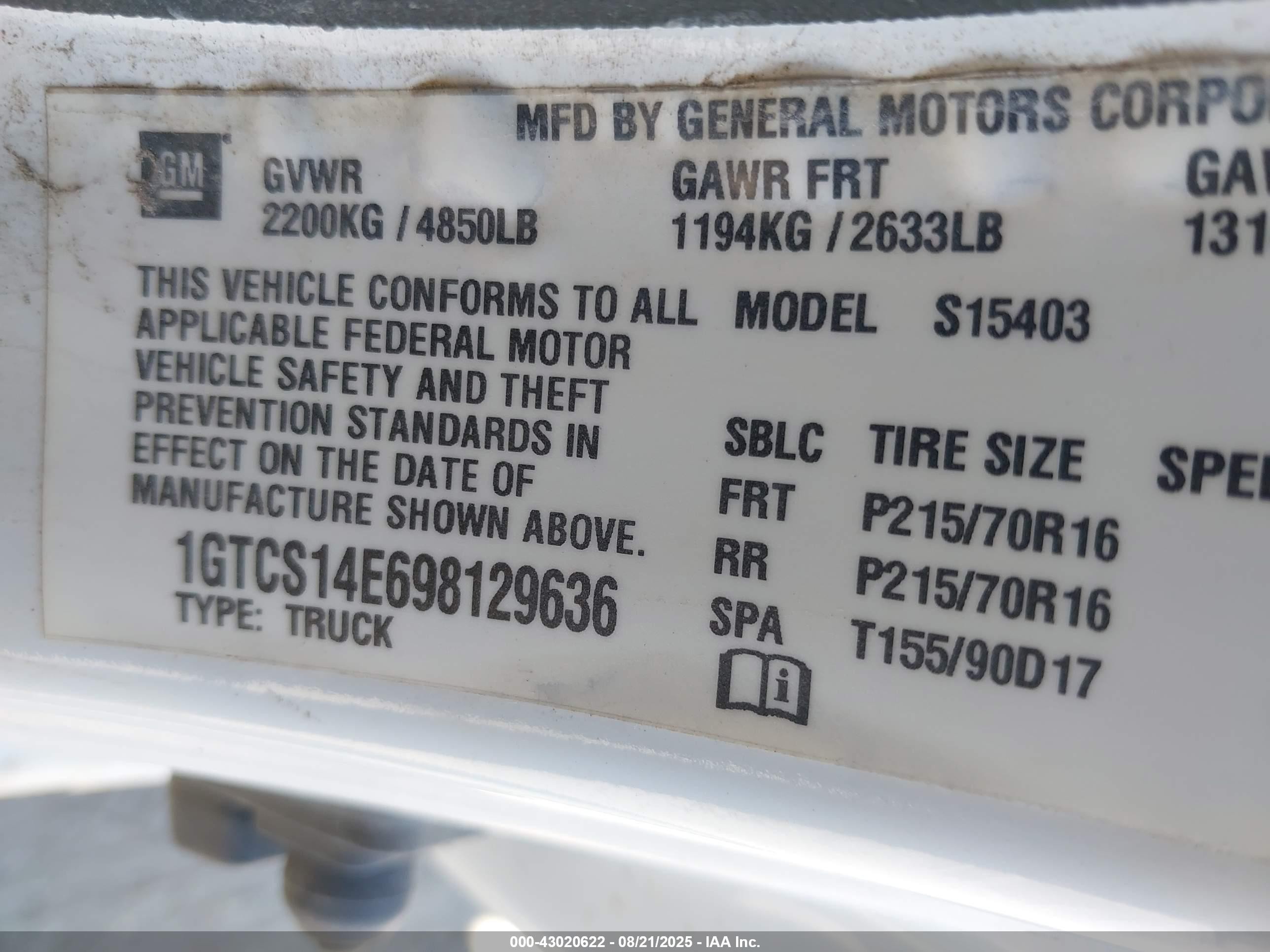 2009 Gmc Canyon Work Truck White vin: 1GTCS14E698129636