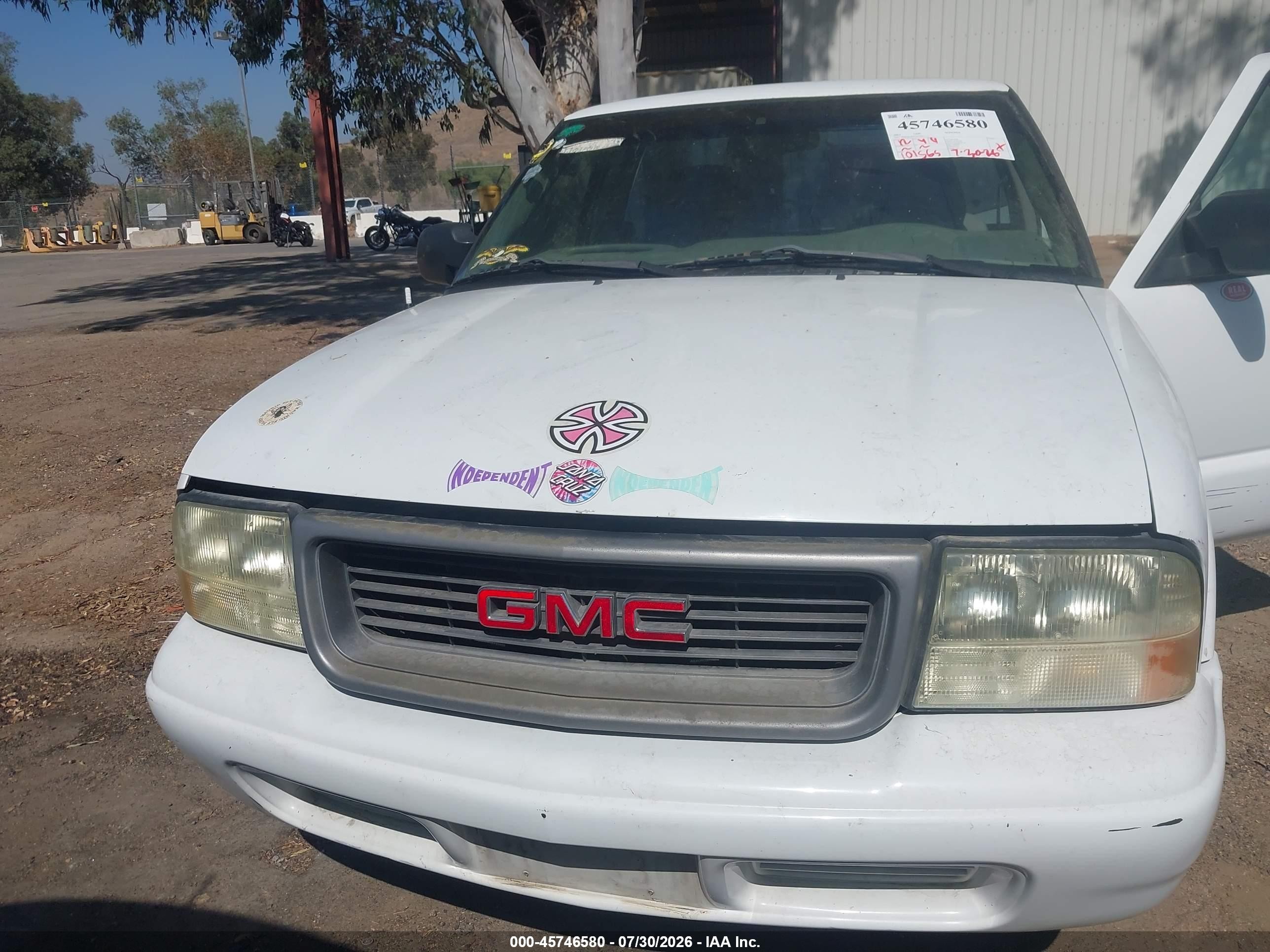 2003 Gmc Sonoma Sl White vin: 1GTCS14H238270625