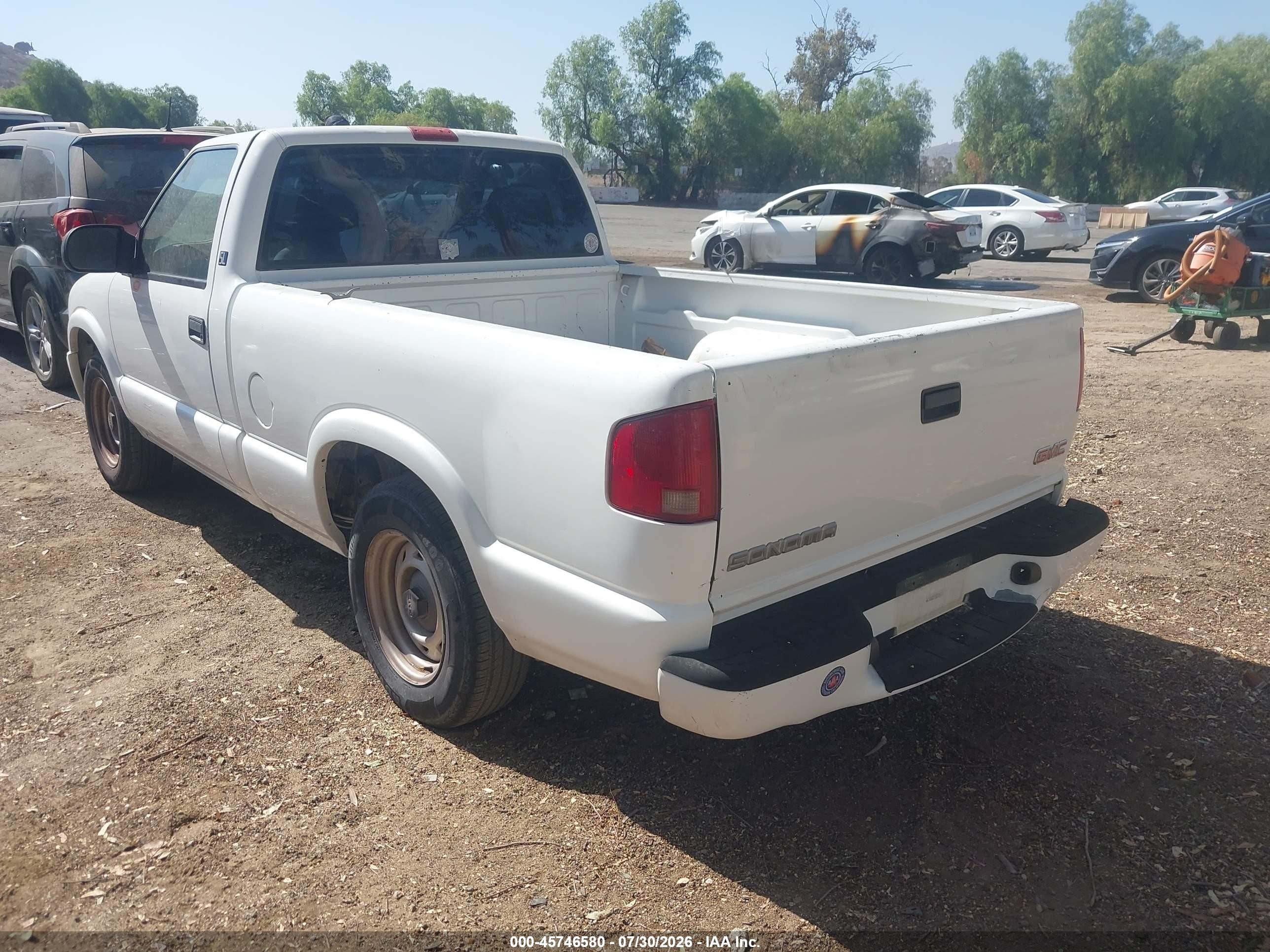 2003 Gmc Sonoma Sl White vin: 1GTCS14H238270625