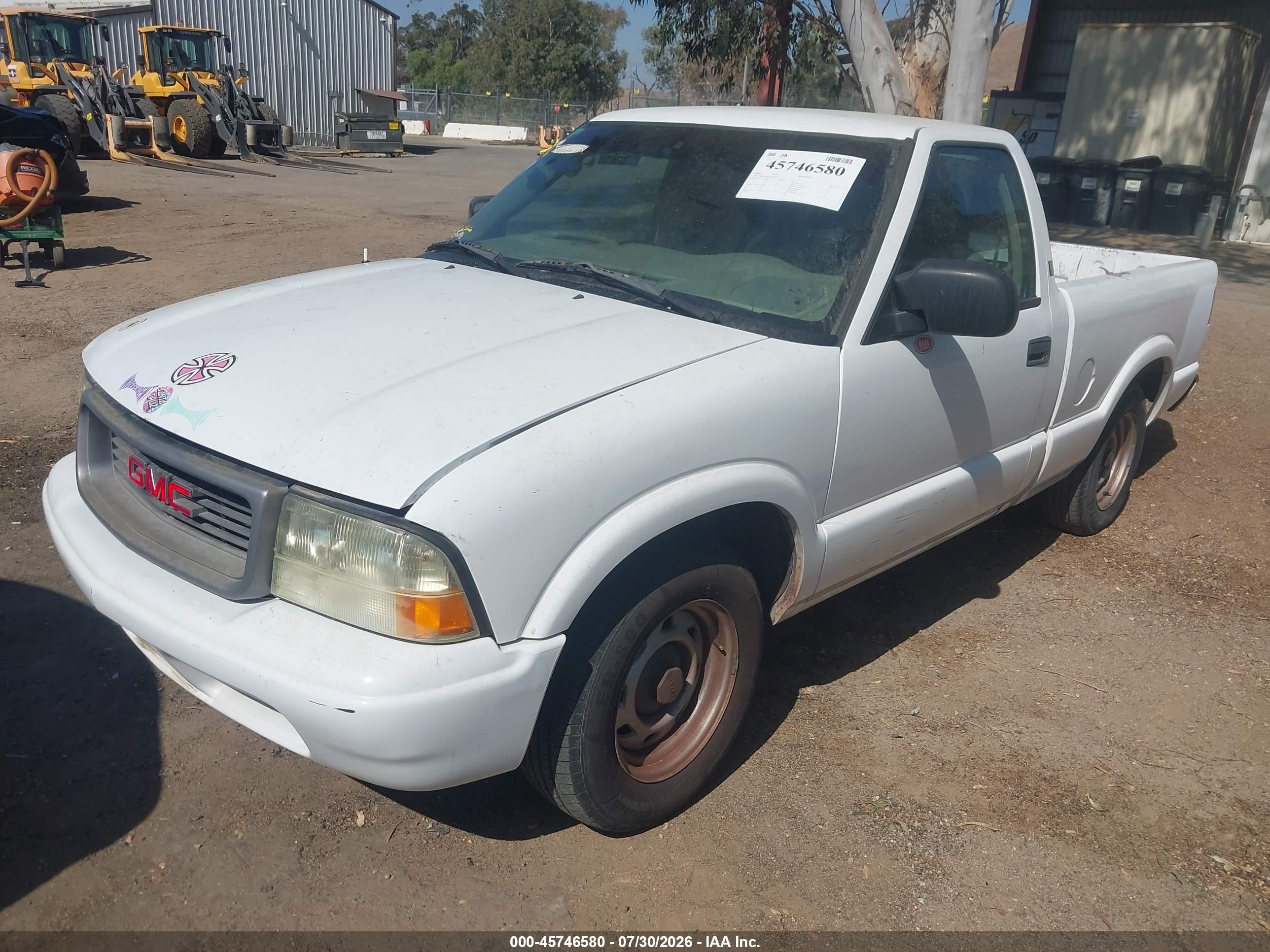 2003 Gmc Sonoma Sl White vin: 1GTCS14H238270625