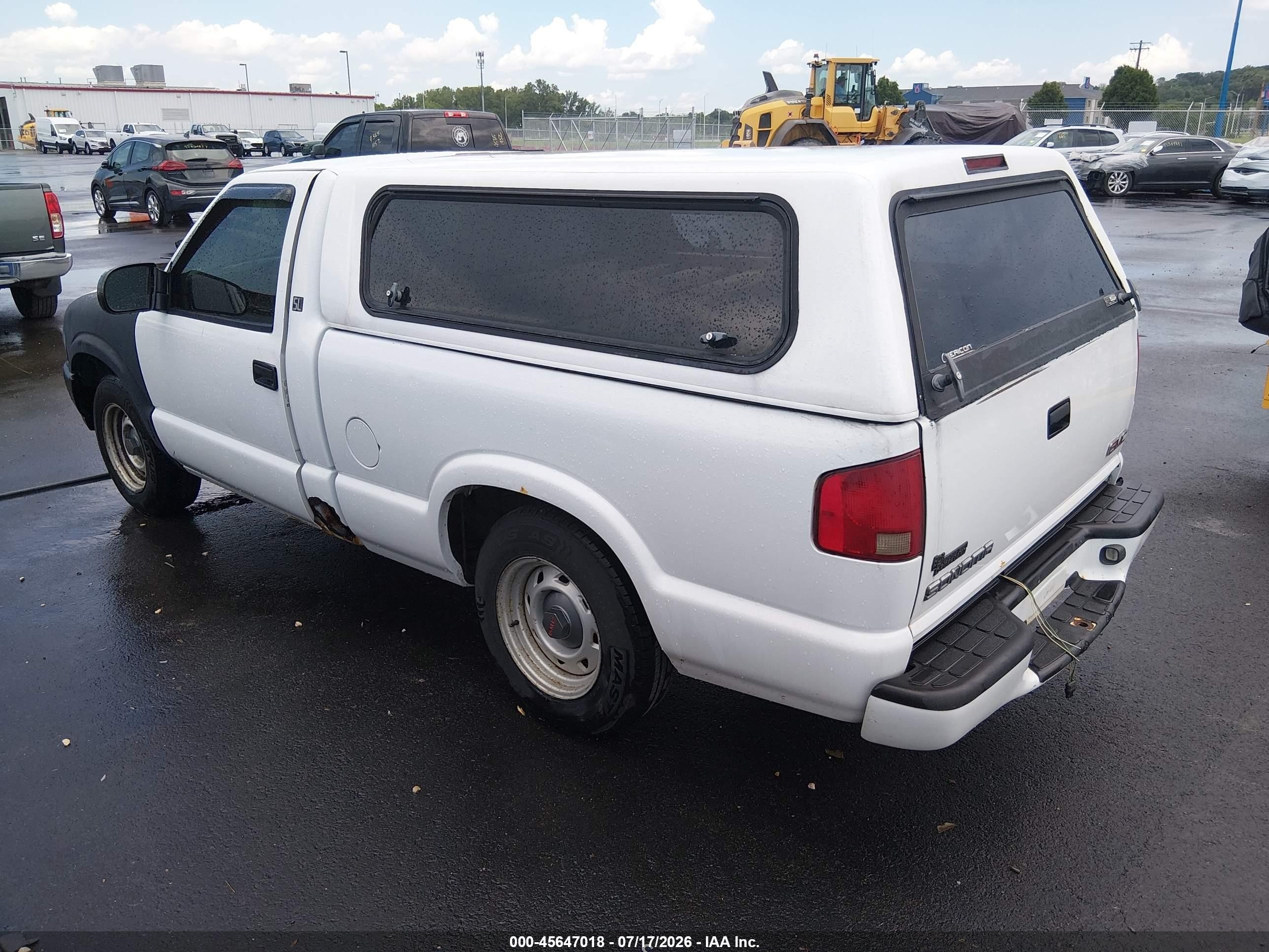 2003 Gmc Sonoma Sl White vin: 1GTCS14H838200675