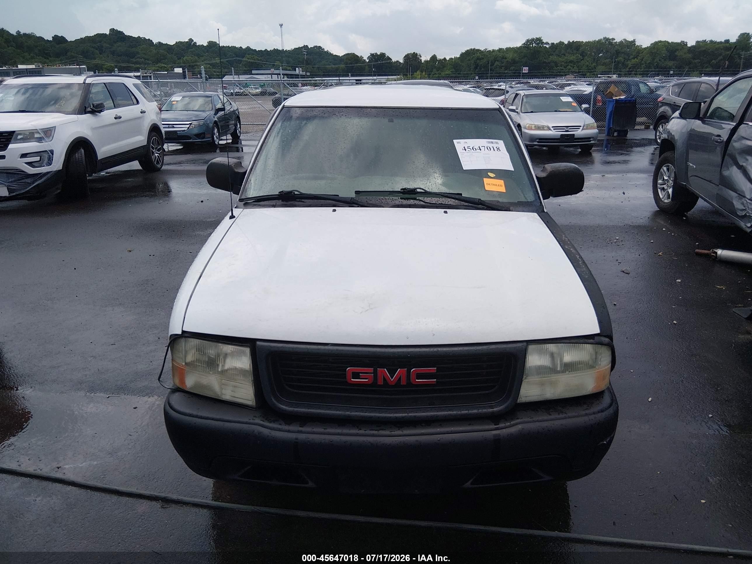 2003 Gmc Sonoma Sl White vin: 1GTCS14H838200675
