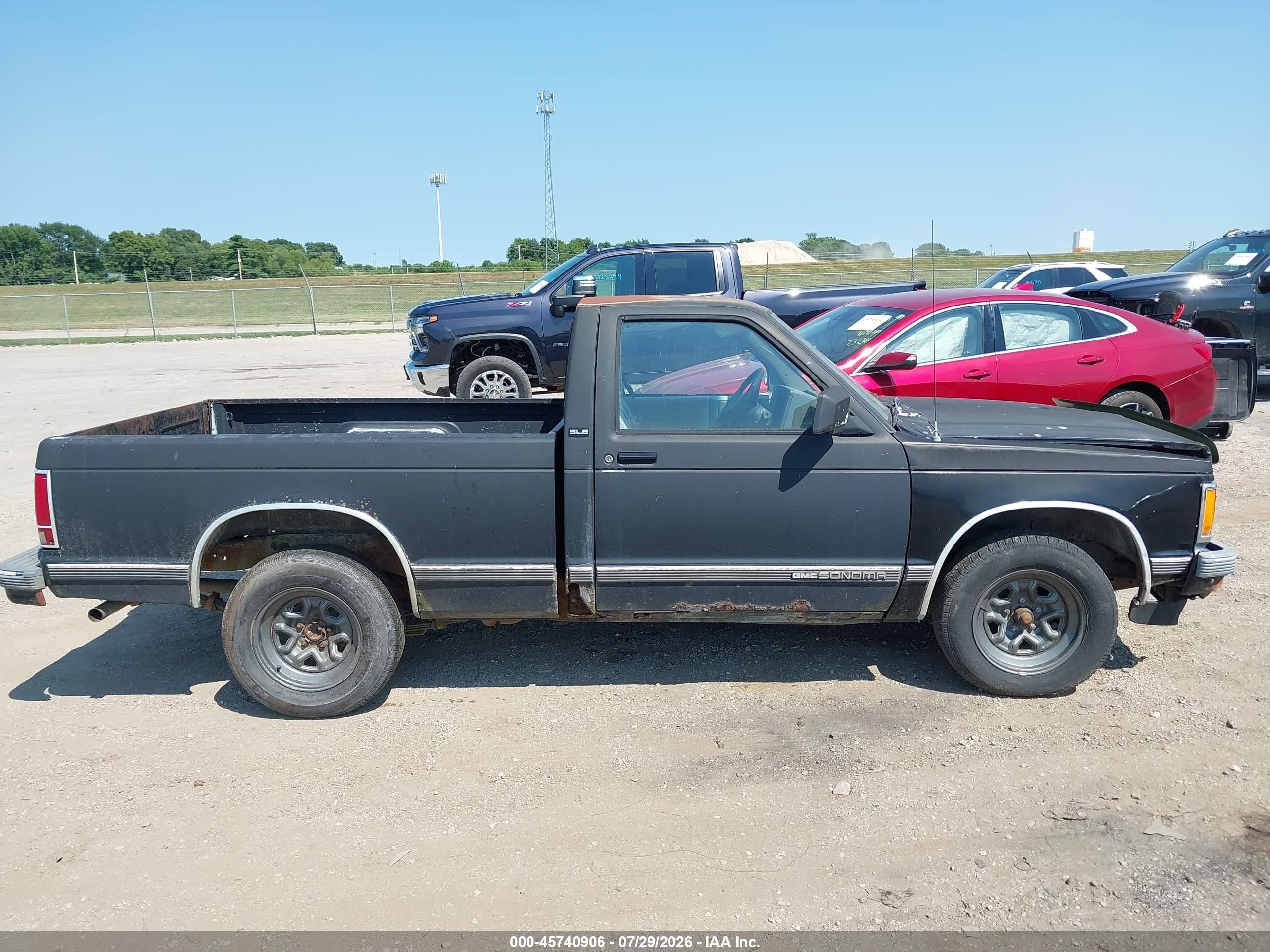 1992 Gmc Sonoma   Black vin: 1GTCS14R5N0511880