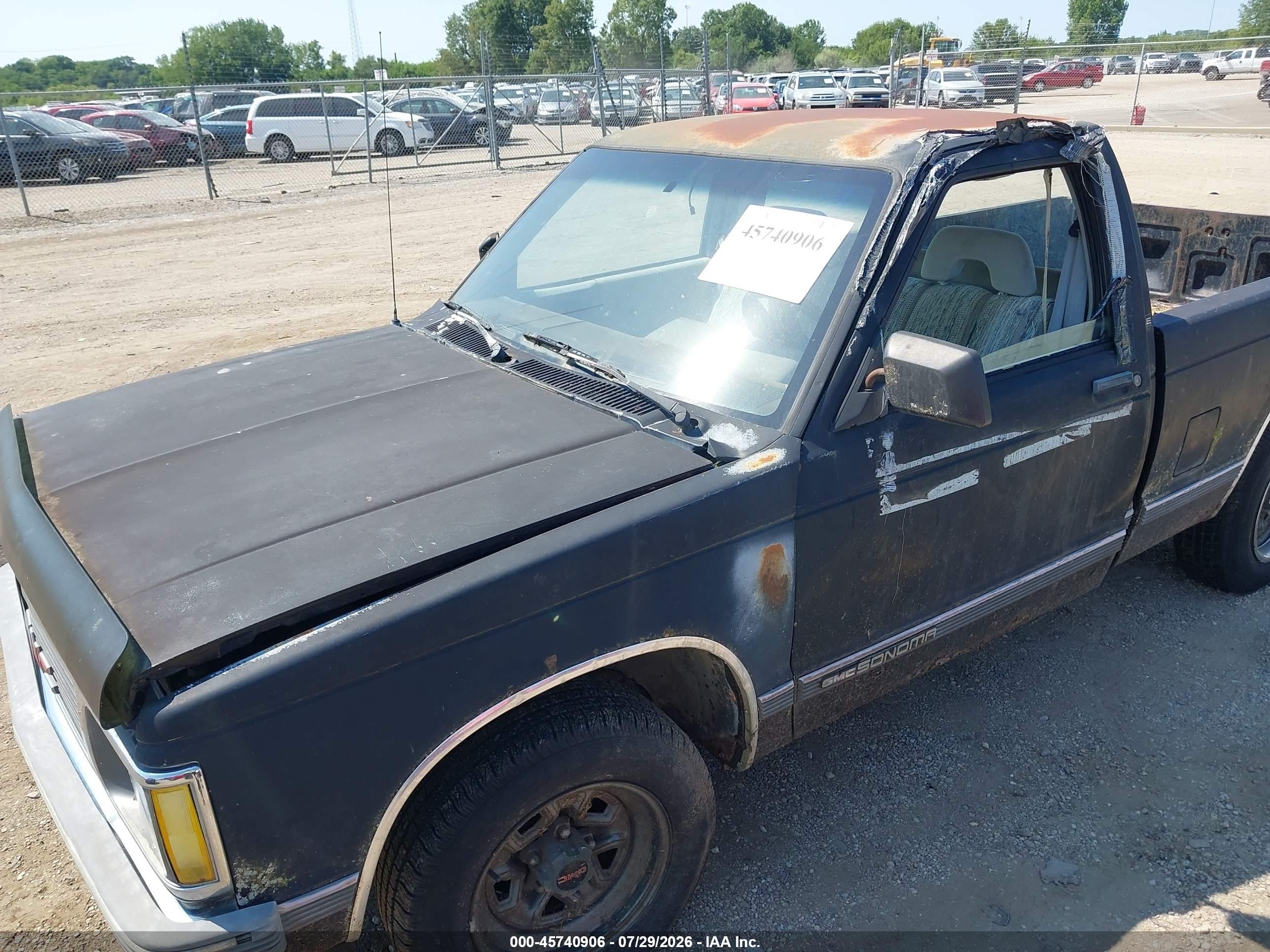 1992 Gmc Sonoma   Black vin: 1GTCS14R5N0511880