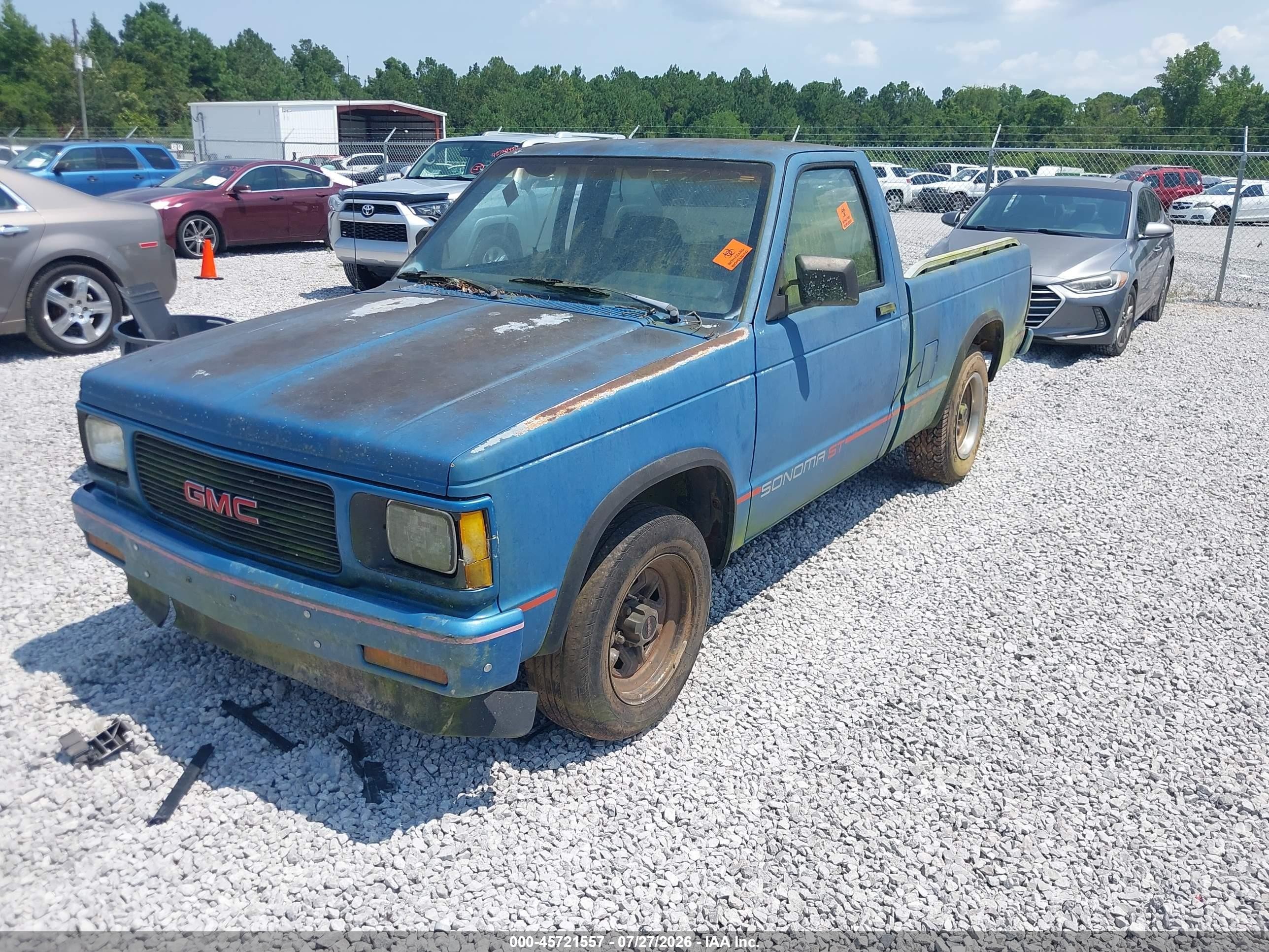 1992 Gmc Sonoma   Blue vin: 1GTCS14Z3N8504282