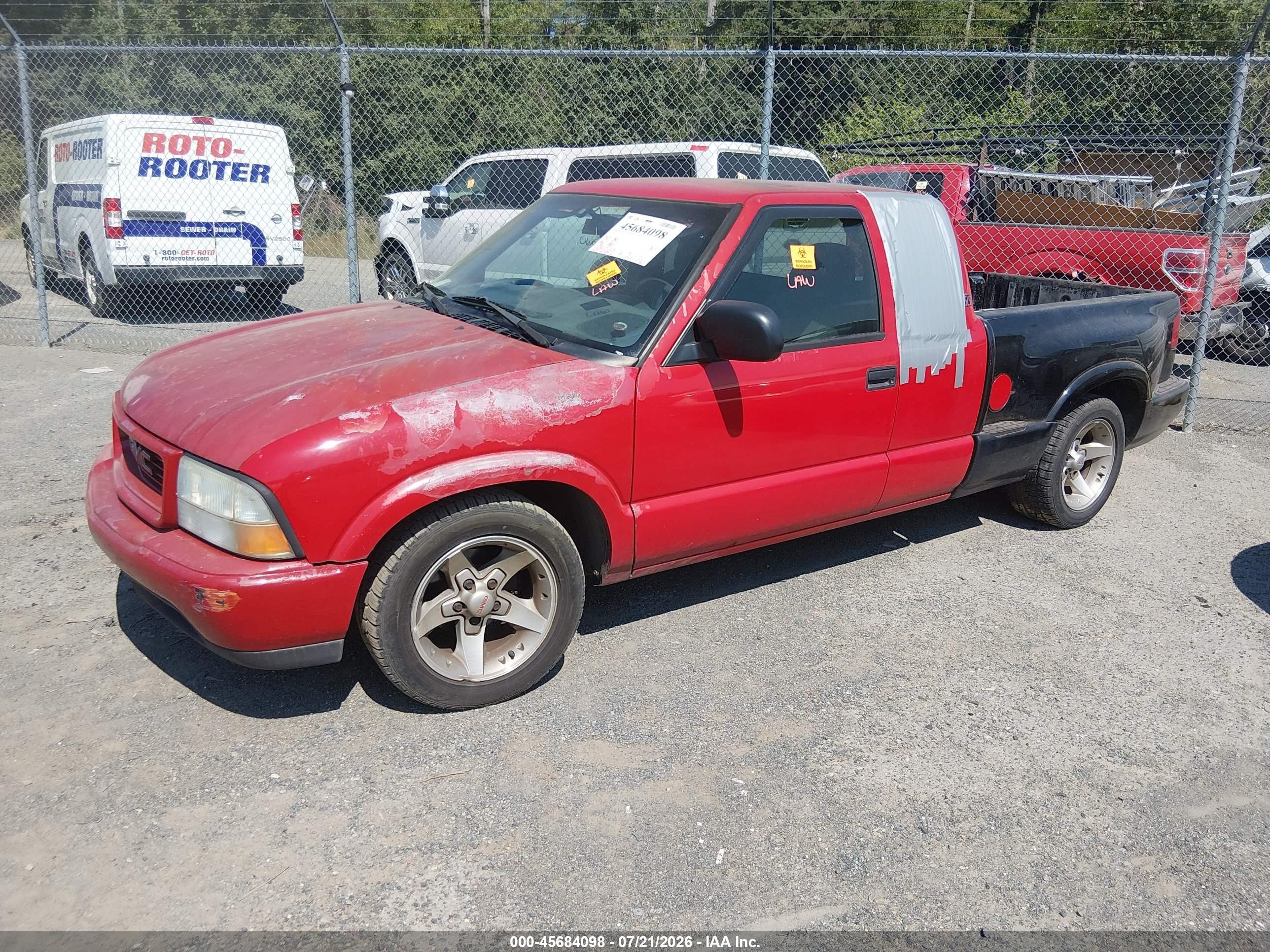 2001 Gmc Sonoma Sls Red vin: 1GTCS195118178580