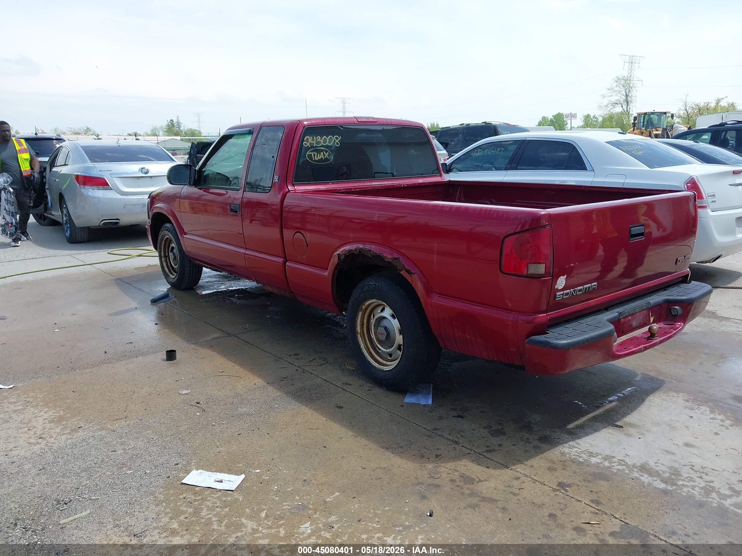 2002 Gmc Sonoma Sl Red vin: 1GTCS195128243008